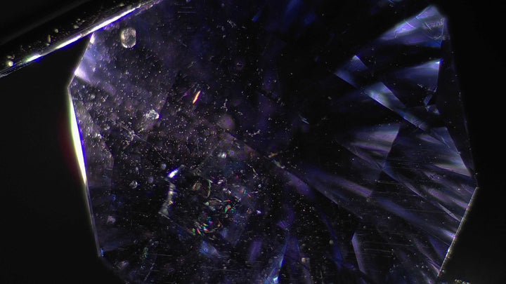 0,8 Karat violettblauer Saphir-Oktagon – 5,8 x 5,3 mm, Fantasy-Schliff