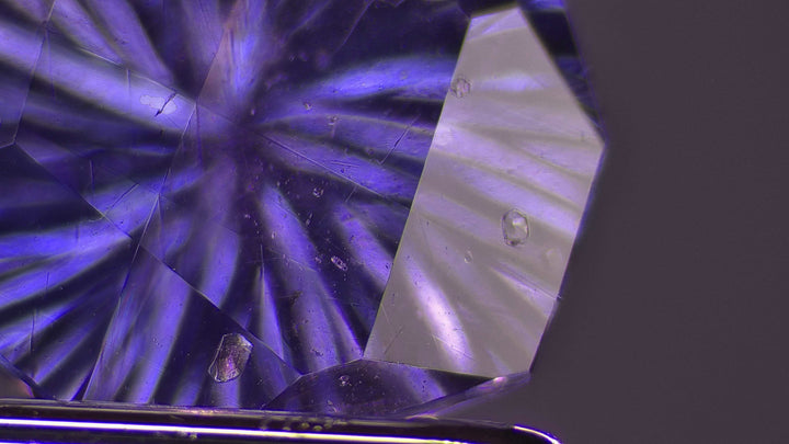 0.8 Carat Violetish Blue Sapphire Octagon - 5.8x5.3mm, Fantasy Cut