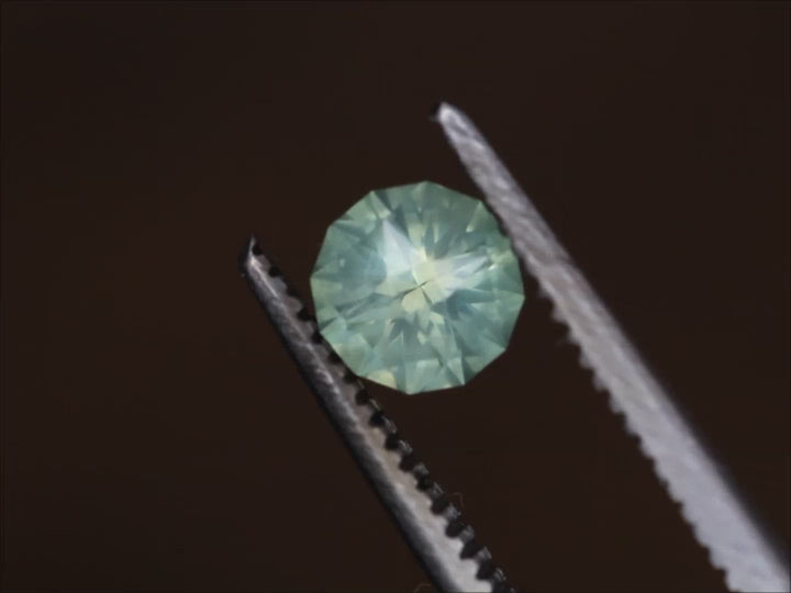 Montana Teal Sapphire 5mm, 0.6 Carats - Precision Cut Round Sapphire - Untreated El Dorado bar Montana Sapphire