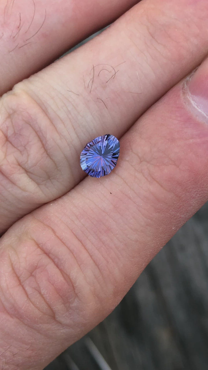 Purple Sapphire Fantasy Cut 7.8x6.74mm, 1.38 Carats - Umba Sapphire
