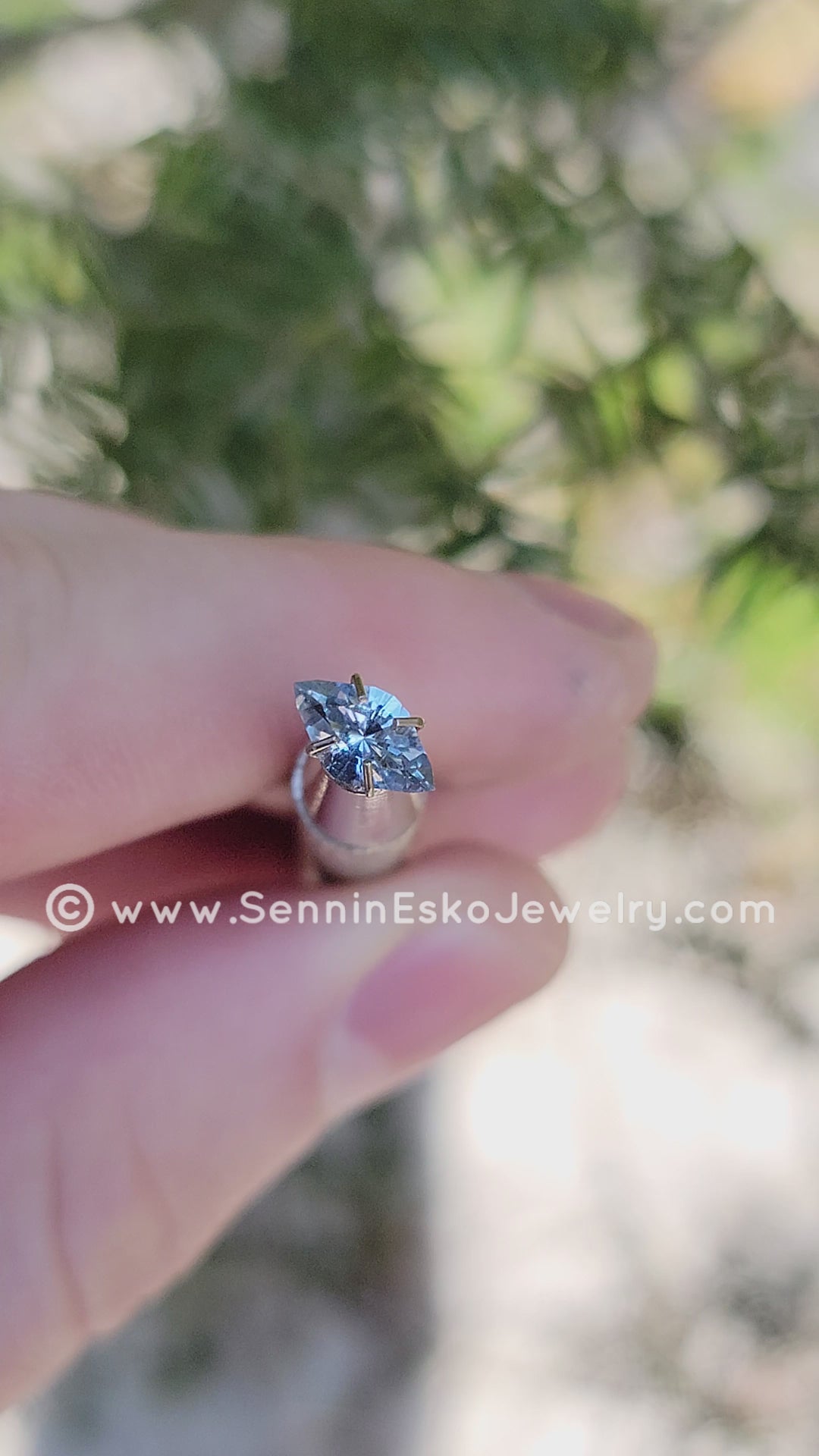 0.7 Carat Icy Blue Umba Sapphire Marquise- 8.1x4.5mm