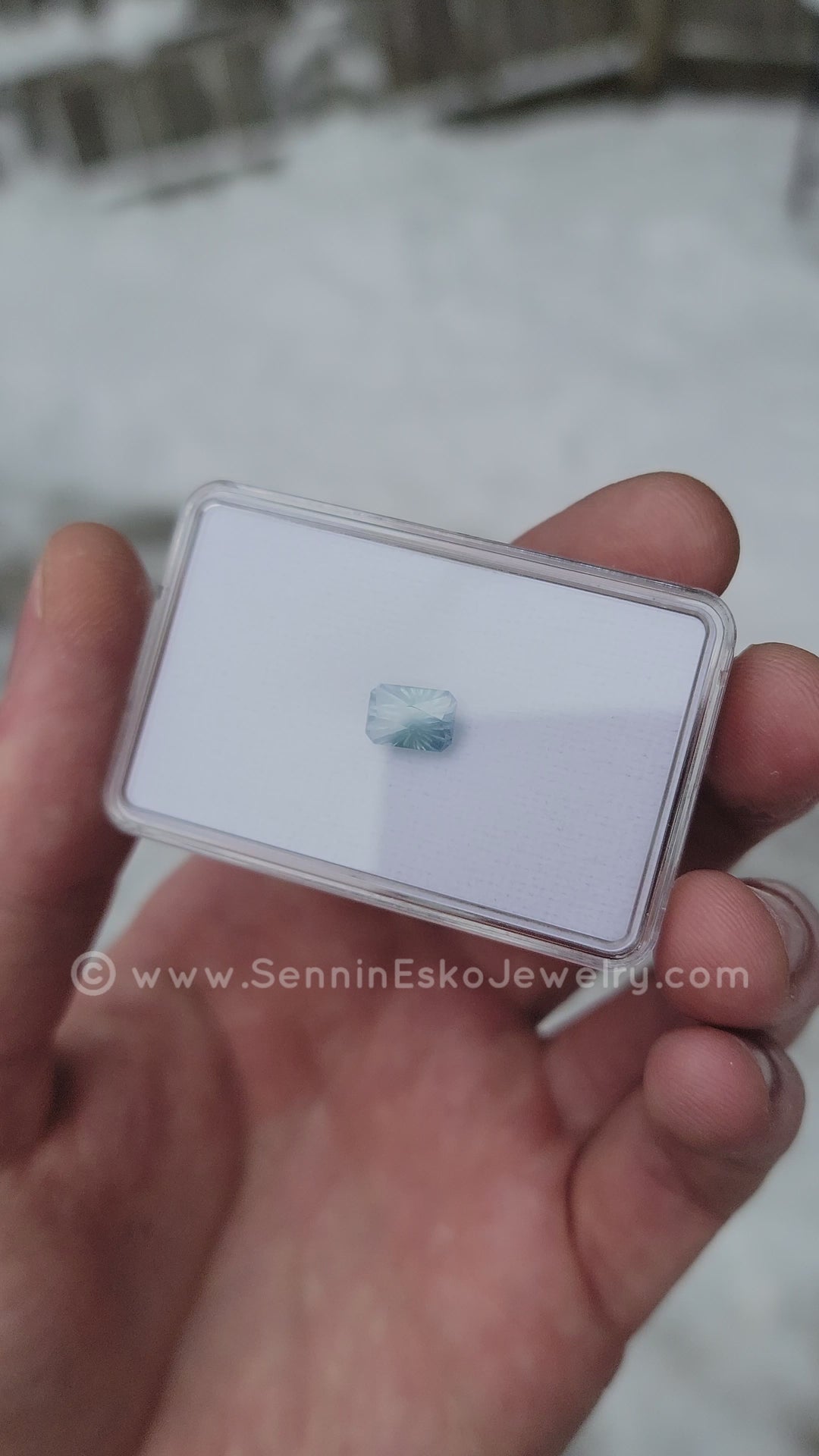 Octogone saphir du Montana bleu sarcelle clair de 2,6 ct - 8,6 x 5,9 mm