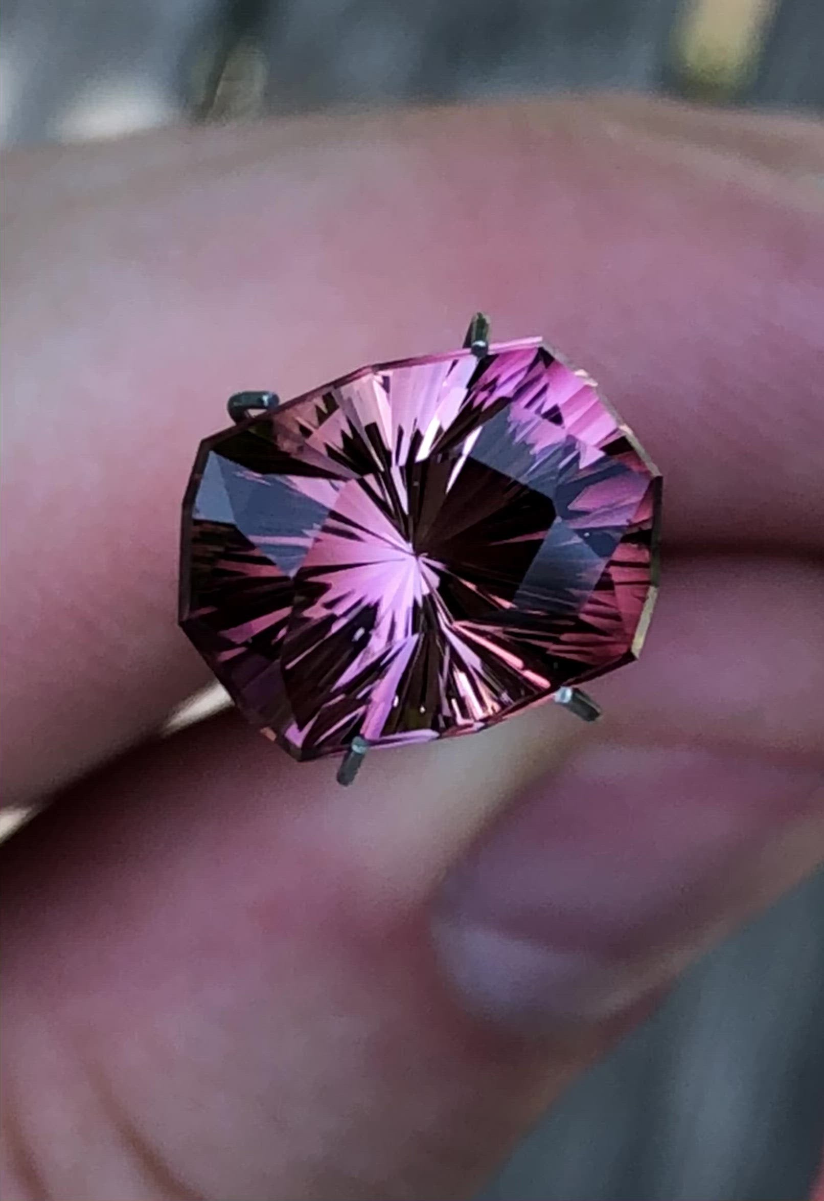 Natural Faceted Bi Color Tourmaline 9x7 MM Flower Cut Cushion Shape 2.65 Carat Jewelry making outlet Top Quality Loose Gemstone Tourmaline Rare