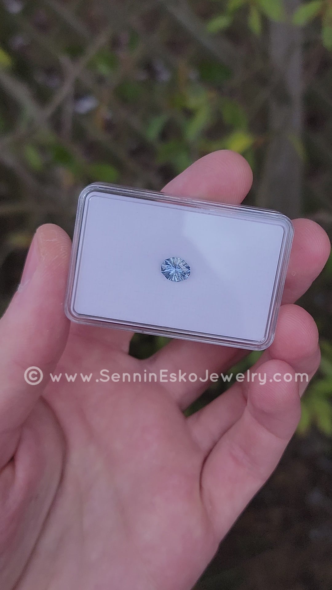 1,5 ct blauer/silberner Umba-Saphir im ovalen Zwölfeck – Fantasy-Schliff – 9 x 6,7 mm