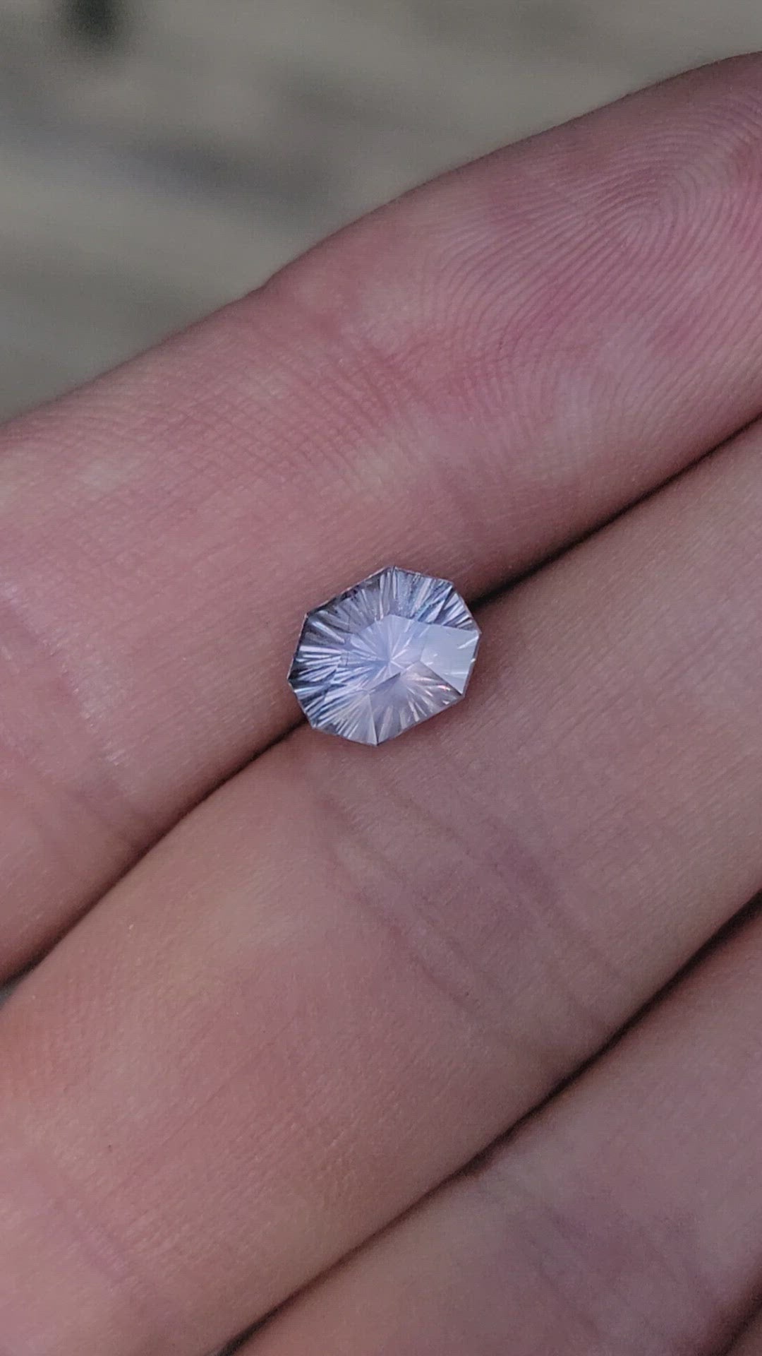 Lilac Gray Umba Sapphire 2.2 carat Octagon -  Fantasy Cut, 8.4x6.6mm