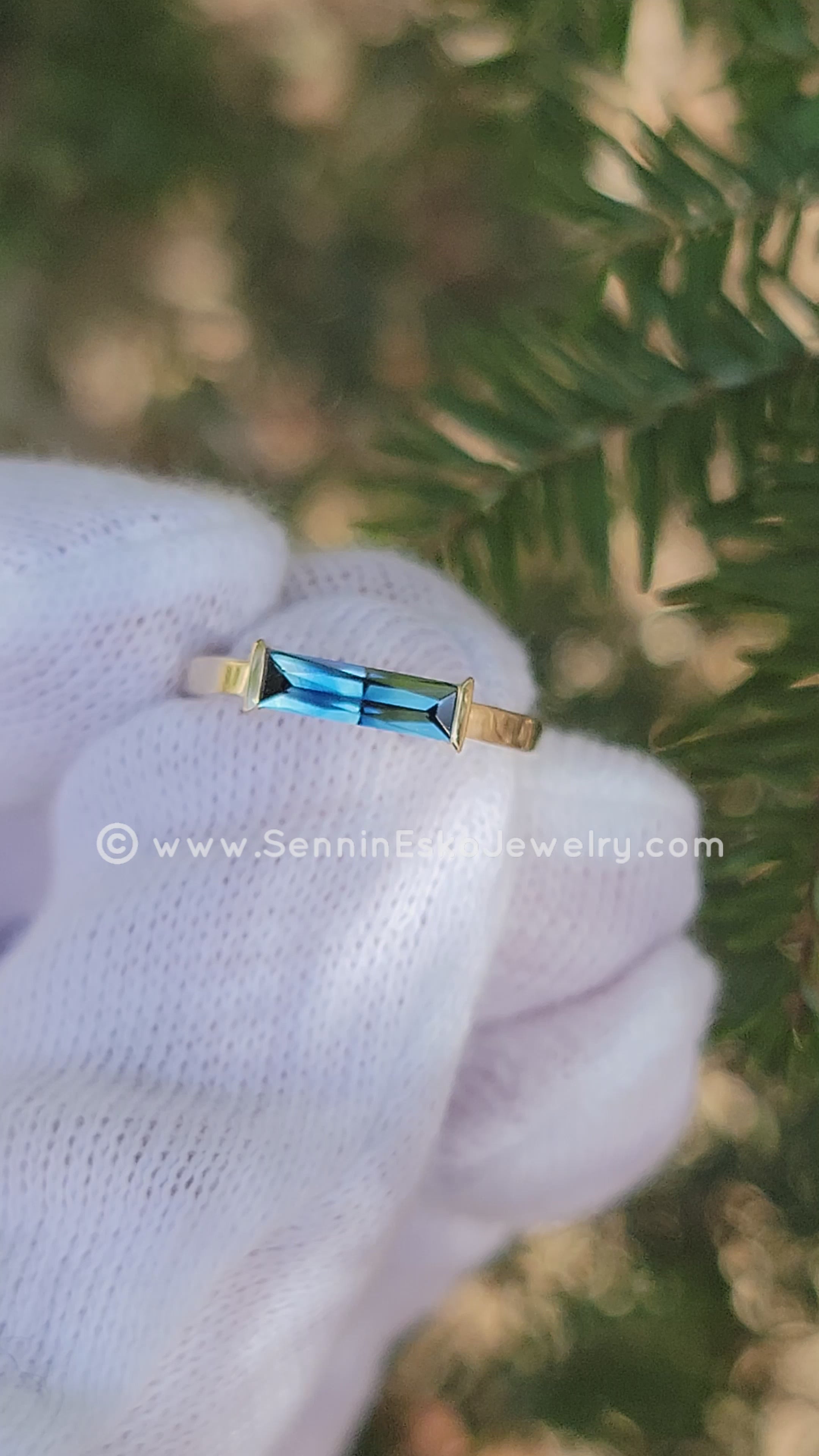 Open Channel Set Ring - Depicted with a 0.8 carat Open Color