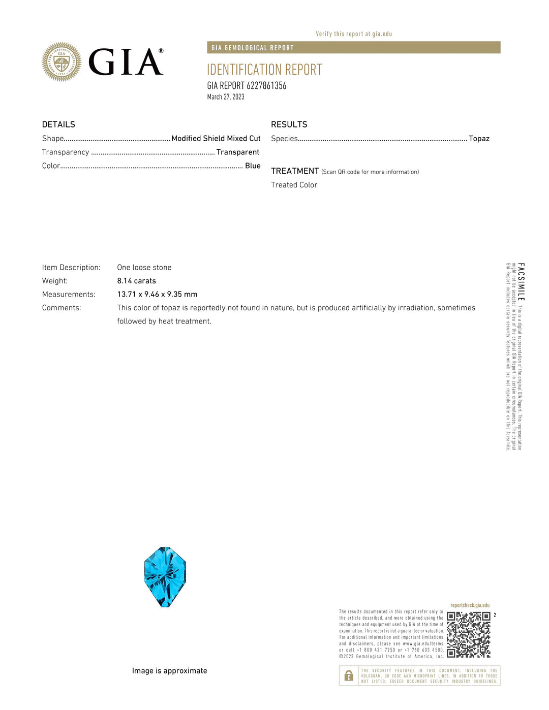 Plan de paiement - Pendentif lunette en or blanc avec topaze bleu suisse - Liste personnalisée