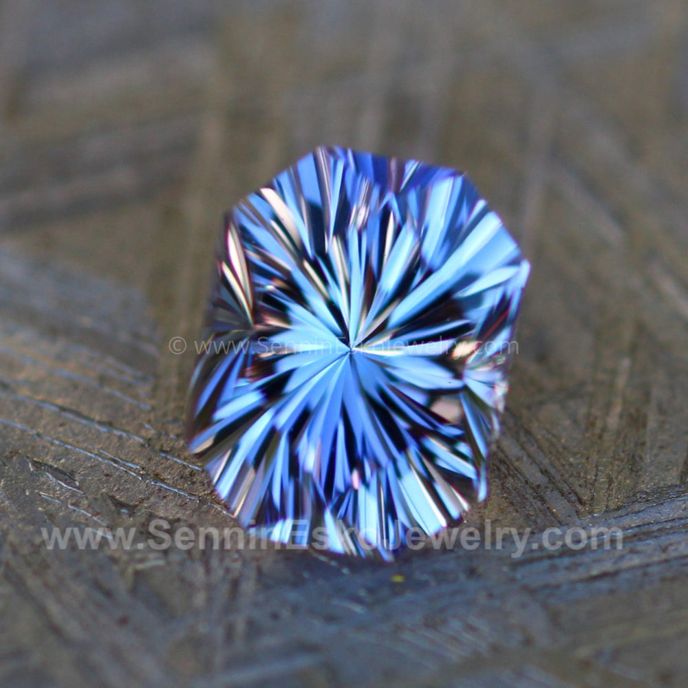 1.37 carat Periwinkle Tanzanite Octagon - 7.1x5.6mm - Fantasy Cut Sennin Esko Jewelry Archive Tag, Beads, Blue Sapphire, Blue Tanzanite, Craft Supplies & Tools, Fantasy Cut, Fantasy Tanz Past Hand Cut Gemstones