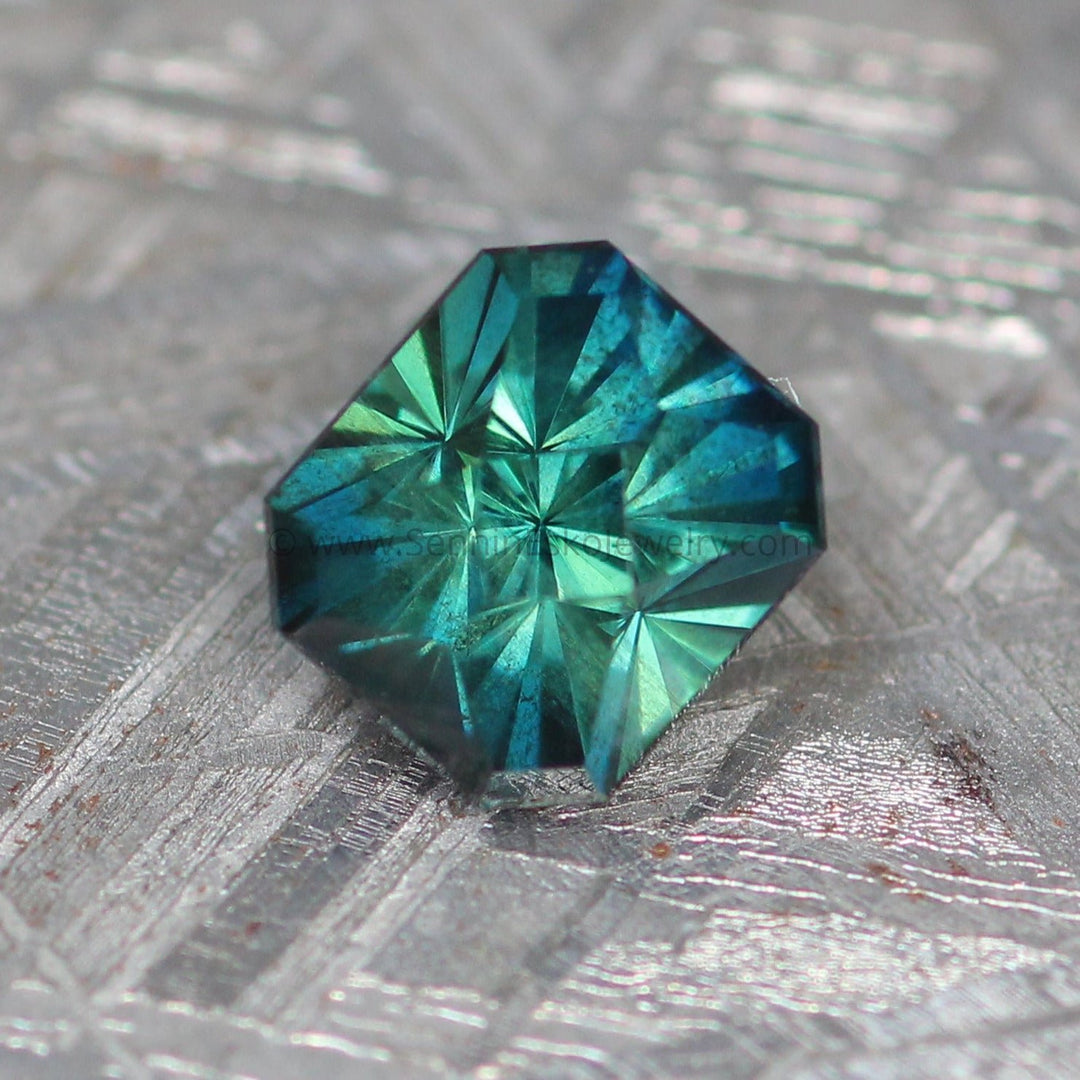carat Inky Blue/Green Parti Sapphire Octagon - Main Image