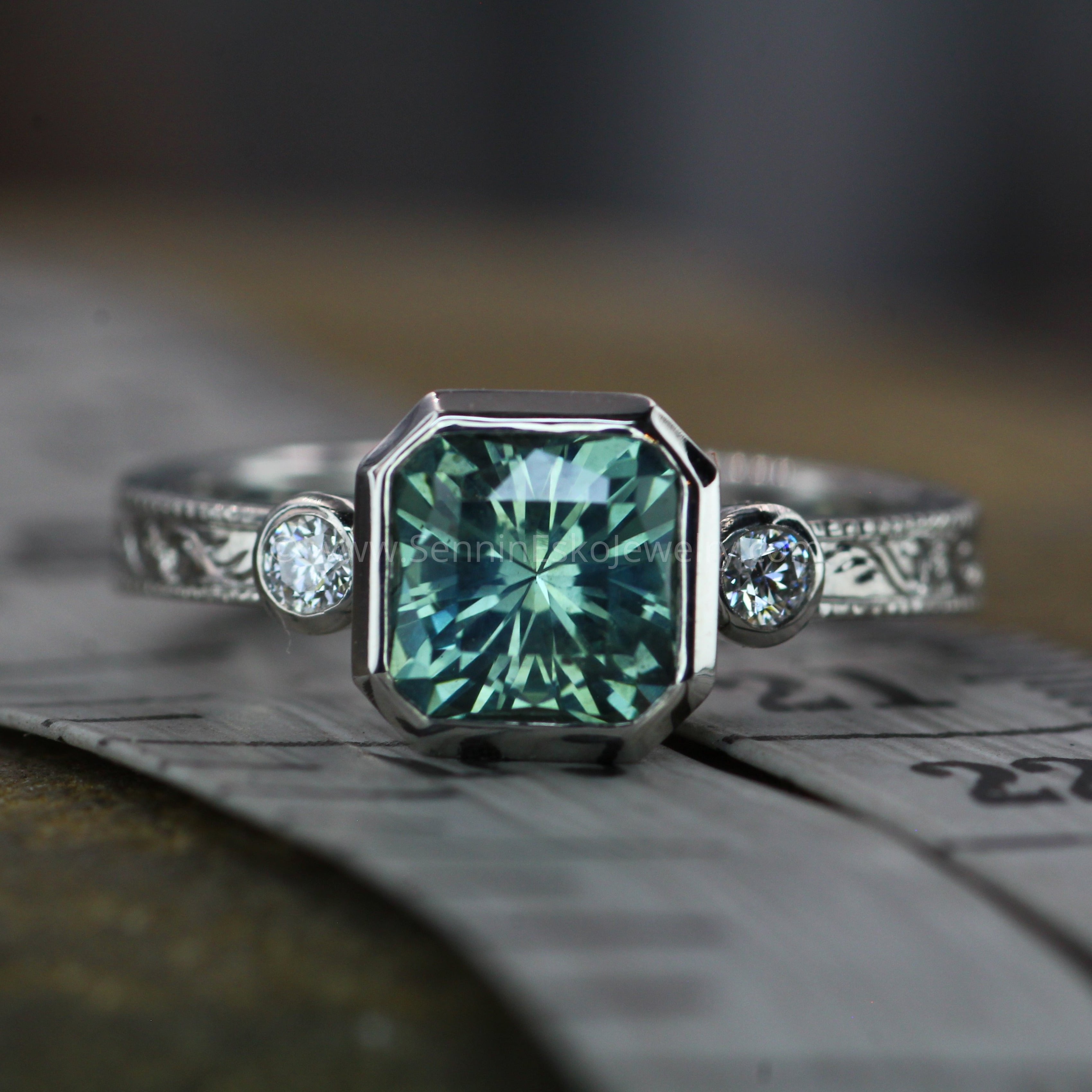 1735 Sapphire Ring | In Platinum with Diamonds | Garrard