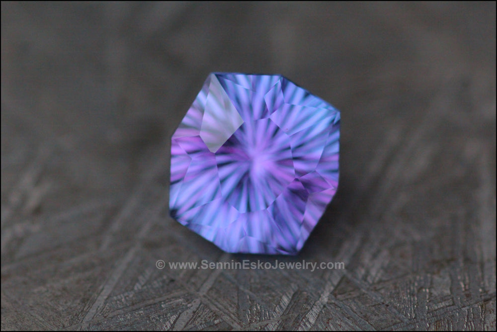 5.3 ct Bluish Violet Tanzanite Octagonal Cushion - Fantasy Cut - 11x10.5mm Sennin Esko Jewelry Archive Tag, Beads, Blue Tanzanite, Blue Tourmaline, congo tourmaline, Craft Supplies & Tools, Cushi Past Hand Cut Gemstones