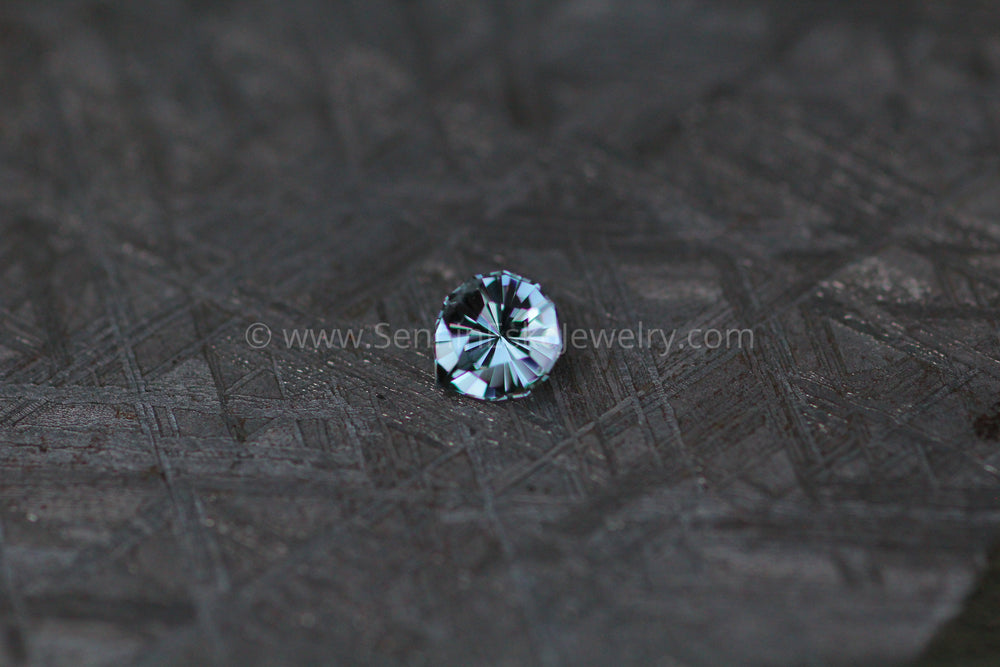 0.67 carat Silver/Blue Spinel Tear Drop - Precision Cut, 5.8x5.1mm Sennin Esko Jewelry Archive Tag, Beads, Craft Supplies & Tools, Fantasy Cut, Gems & Cabochons, Gemstone, Gemstones, Grey Past Hand Cut Gemstones