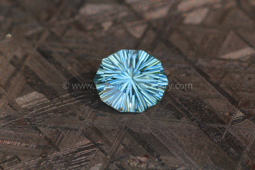 3 Carat Aquamarine Long Decagon - 10.8x9.1mm, Fantasy Cut Sennin Esko Jewelry Aqaumarine, Aquamarine Decagon, Aquamarine Ring Set, Aquamarine Round, Archive Tag, Beads, Best Aqua Past Hand Cut Gemstones