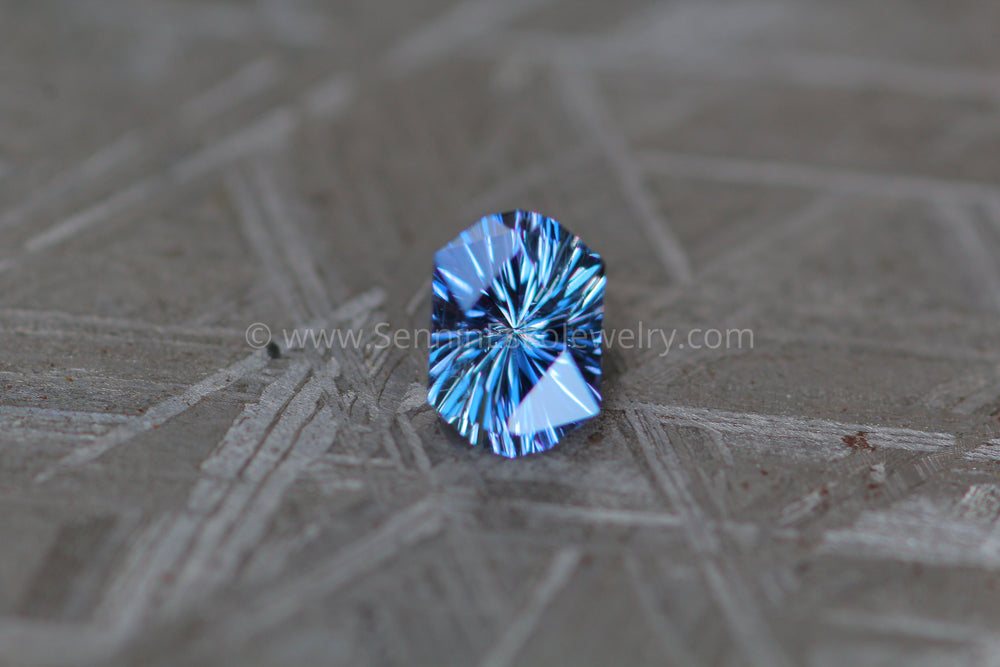 0.74 carat Electric Blue/Purple Umba Sapphire Decagon - Fantasy Cut, 6x4mm Sennin Esko Jewelry Archive Tag, Beads, Blue Sapphire, Craft Supplies & Tools, Cushion Sapphire, Deep Purple Sapphire, E Past Hand Cut Gemstones