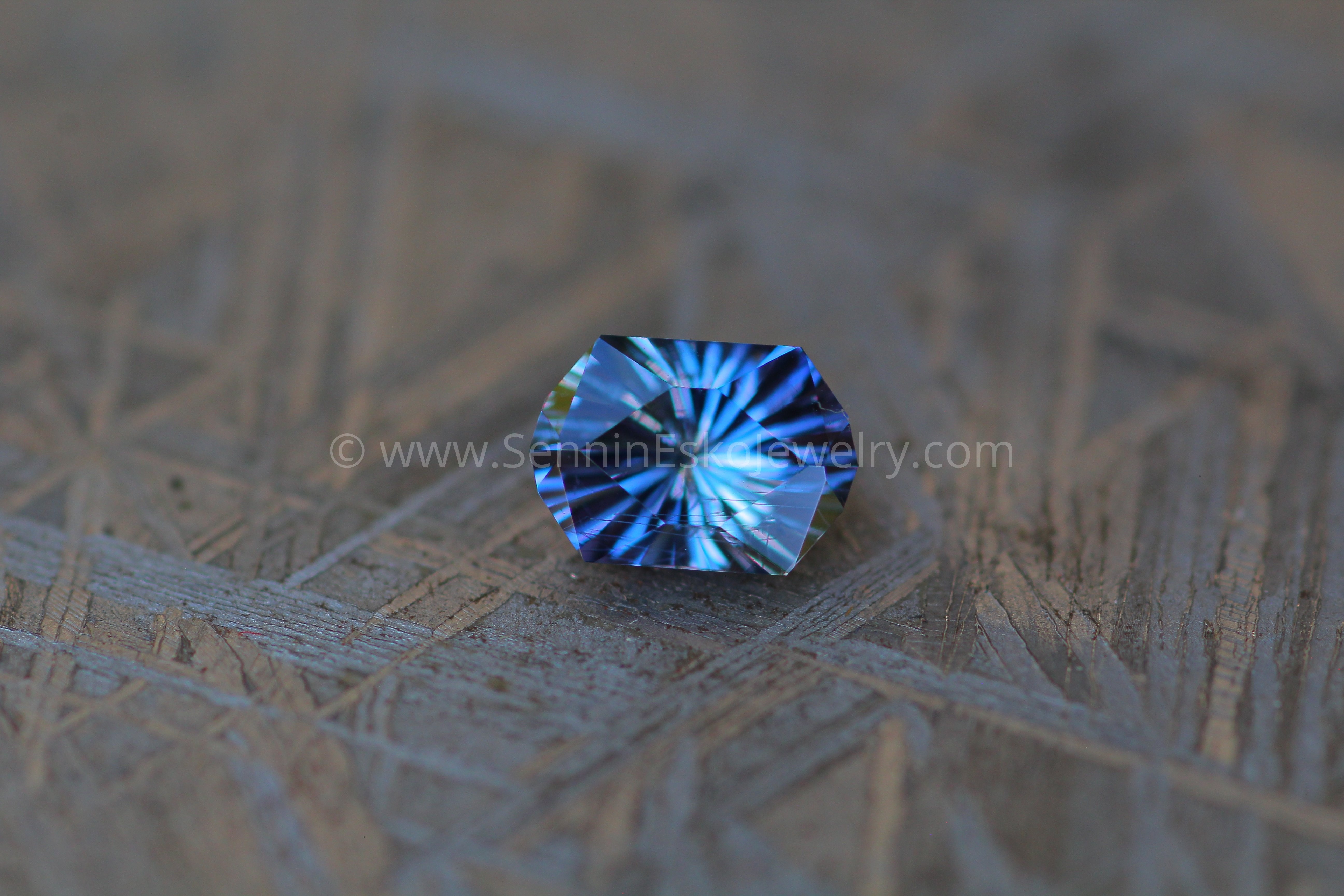 0.74 carat Electric Blue/Purple Umba Sapphire Decagon - Fantasy