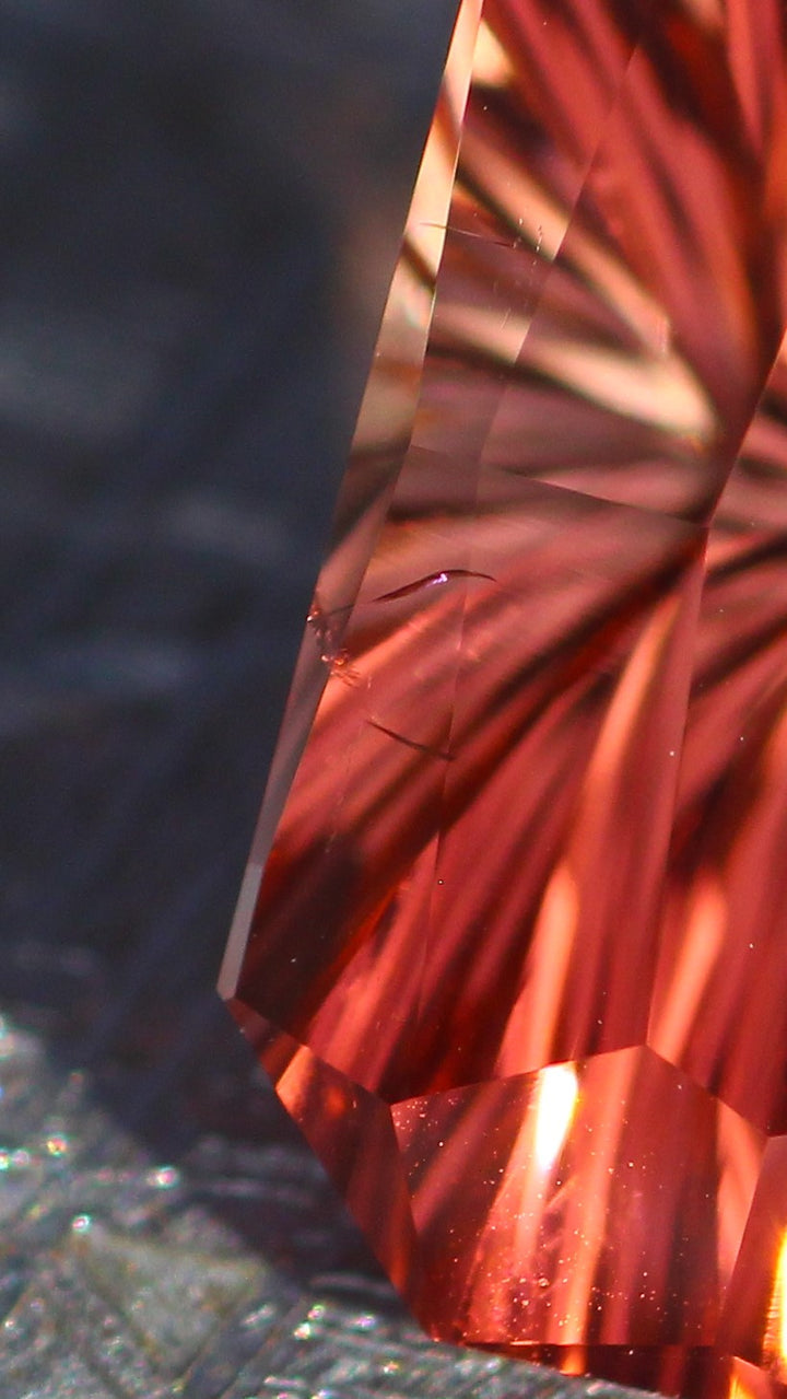 6.3ct Fiery Orange/Red/Yellow Tourmaline Octagon- Fantasy Cut - 13.2x8.6mm Sennin Esko Jewelry Craft Supplies & Tools, Fantasy Cut, Fantasy Cut Tourmaline, Fantasy Tourmaline, Fine Tourmaline, Ge Ready To Ship Gemstones