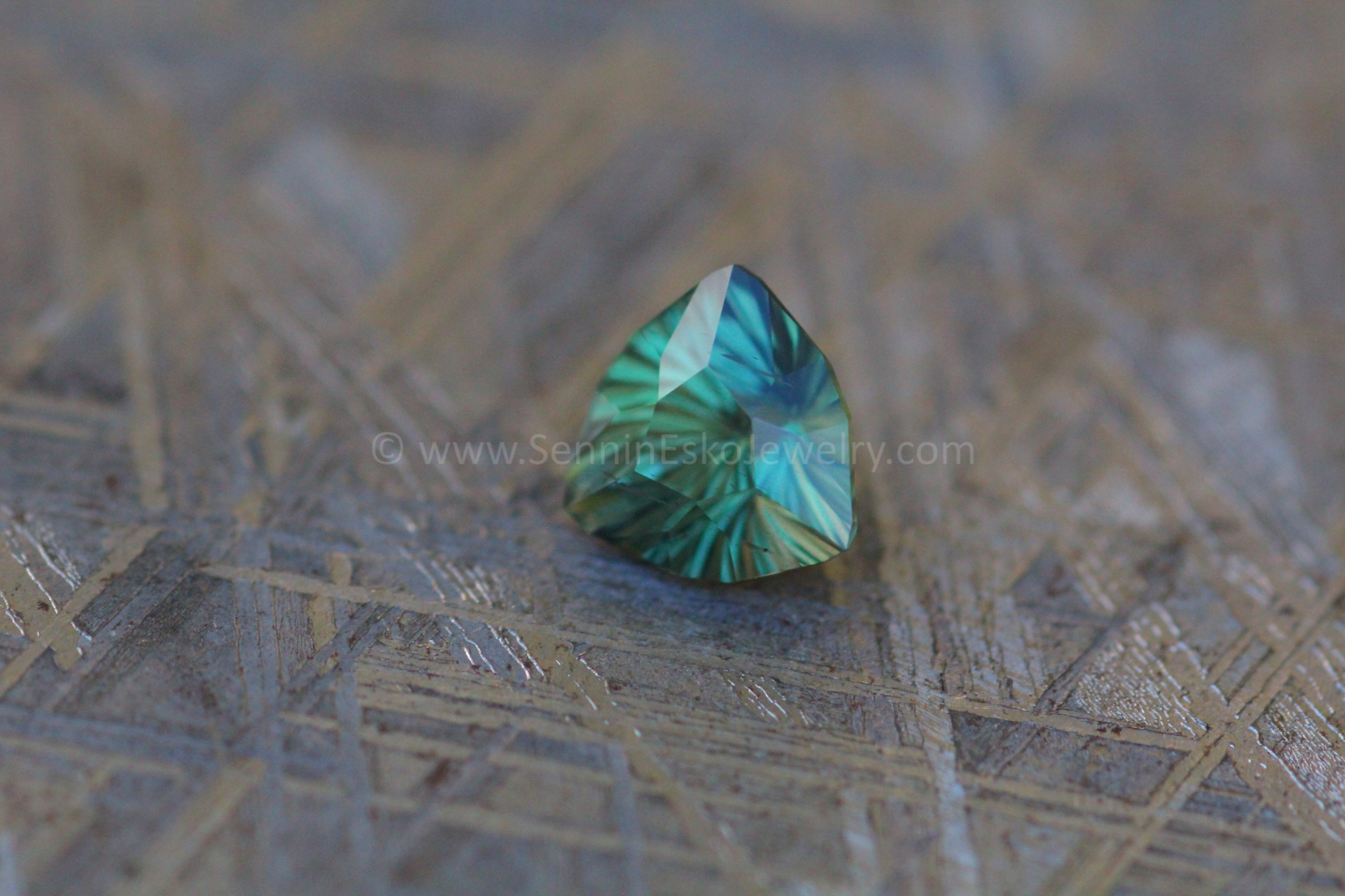 1.2 Carat Forest Green Kenyan Sapphire Trillion - 6.4x6.4mm