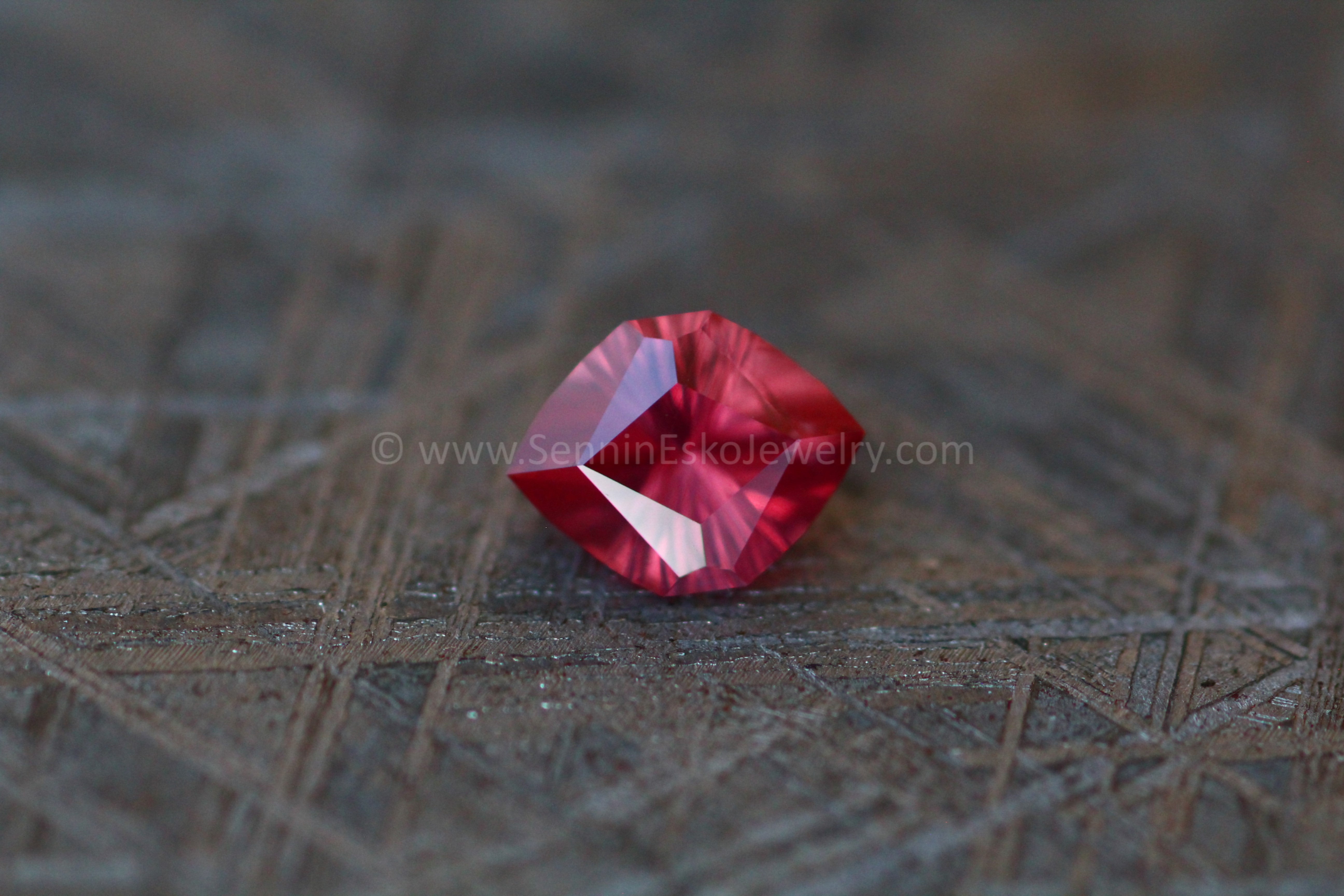 0.82 ct Ruby Hexagon - Unheated - 7.2x5.5mm, Fantasy Cut – Sennin