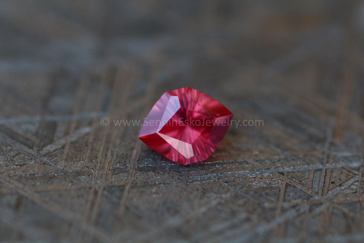 0.82 ct Ruby Hexagon - Unheated - 7.2x5.5mm, Fantasy Cut