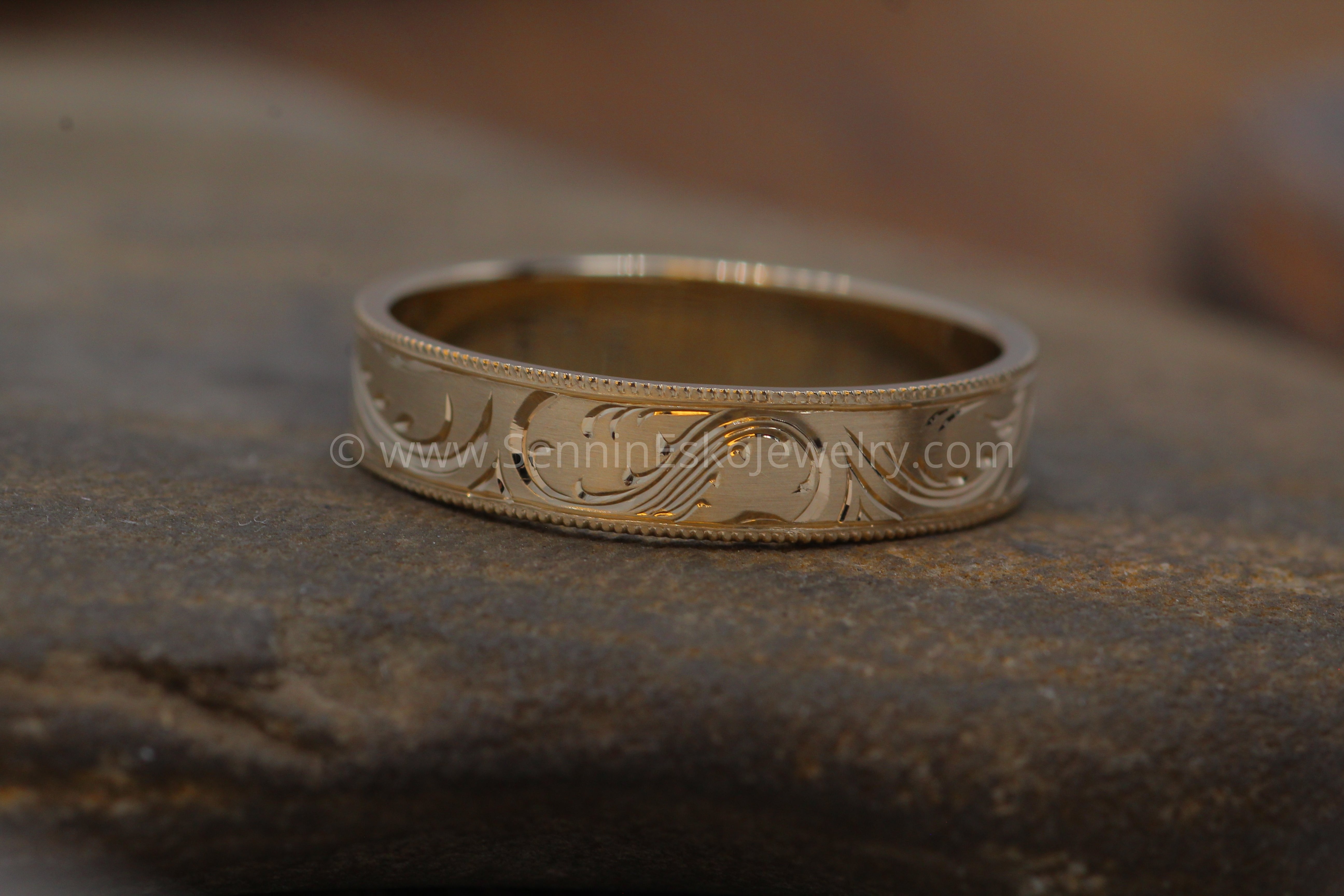 5x1mm Branches and Leaves Variation 2 14kt Yellow Gold