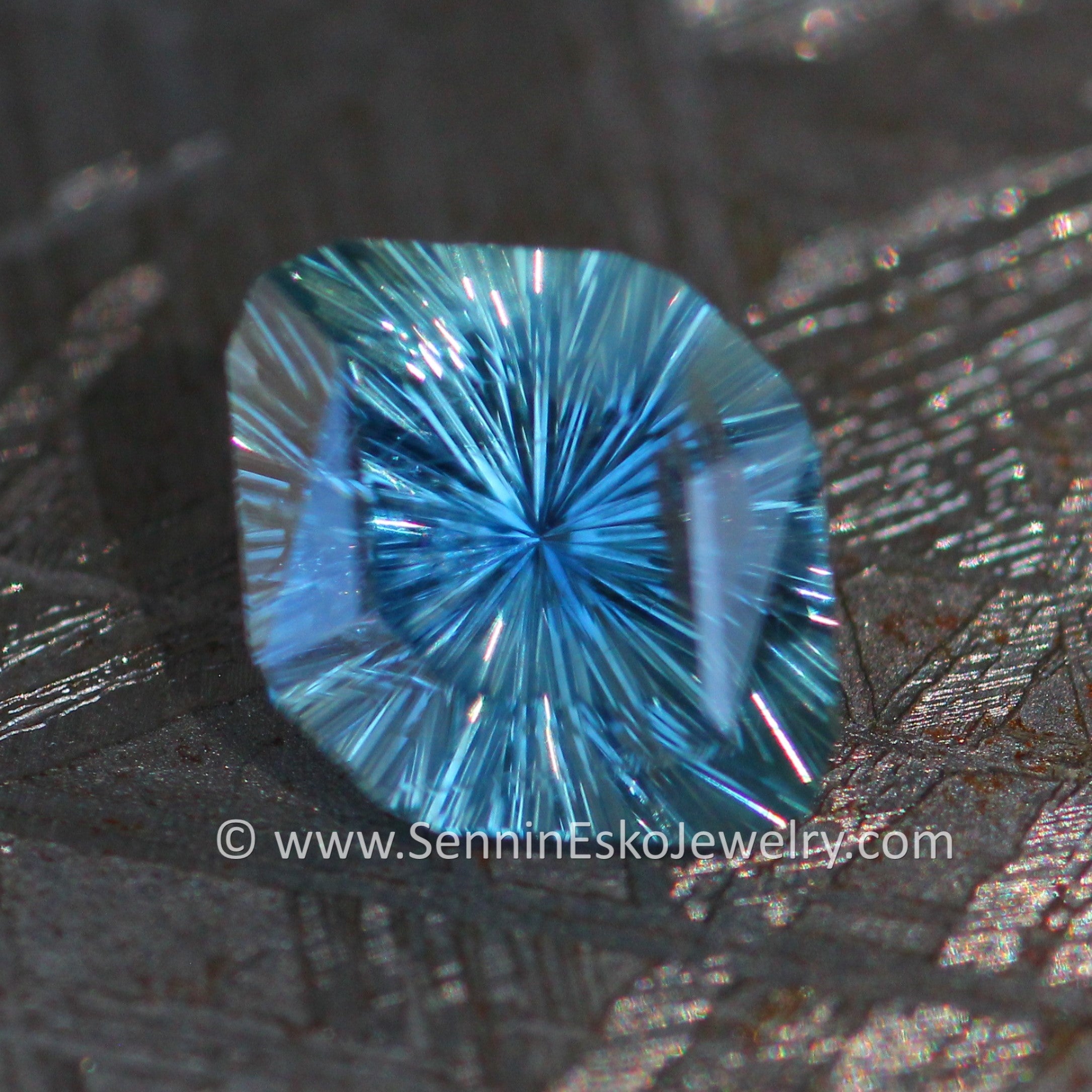1.6 Carat Icy Blue/Green Sapphire Hexagonal Decagon - 8.3x6.4mm ...