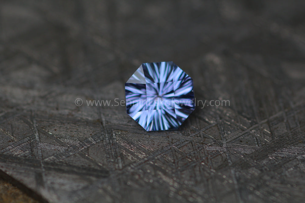 7.2mm Bluish Violet Tanzanite Octagon - 1.38 carats, 7.2x7.7mm - Fantasy Cut Sennin Esko Jewelry Archive Tag, Beads, Blue Tanzanite, Craft Supplies & Tools, Fancy Tanzanite, Fantasy Art, Fantasy Cu Past Hand Cut Gemstones