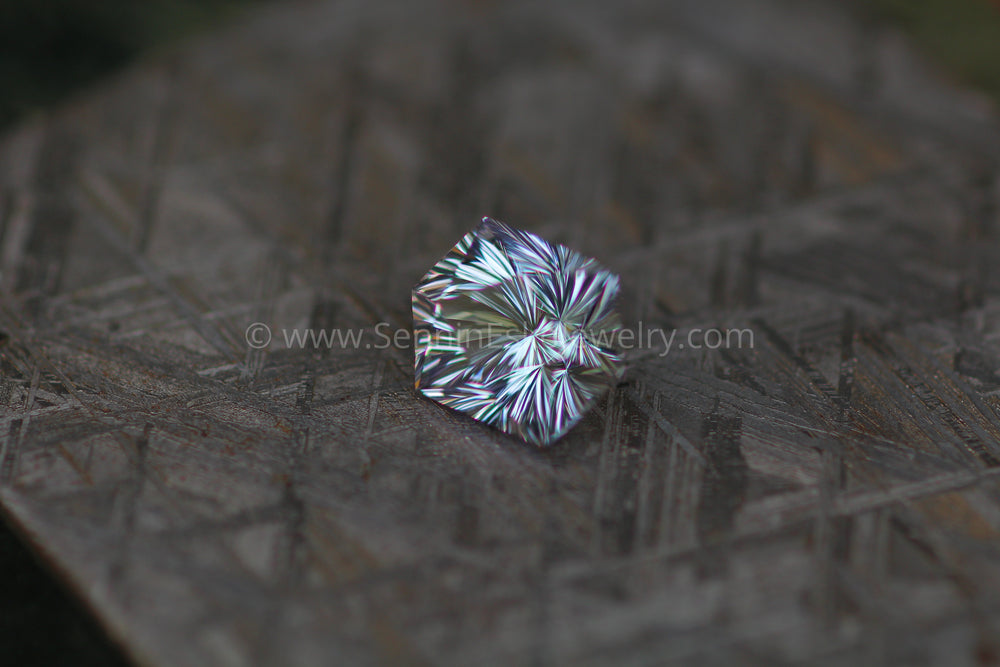 Silvery Green/Lilac Tanzanite Hexagon - 4.7 carats -11.4x8.8mm - Fantasy Cut Sennin Esko Jewelry Archive Tag, Beads, Blue Tanzanite, Craft Supplies & Tools, Fancy Tanzanite, Fantasy Art, Fantasy Cu Past Hand Cut Gemstones