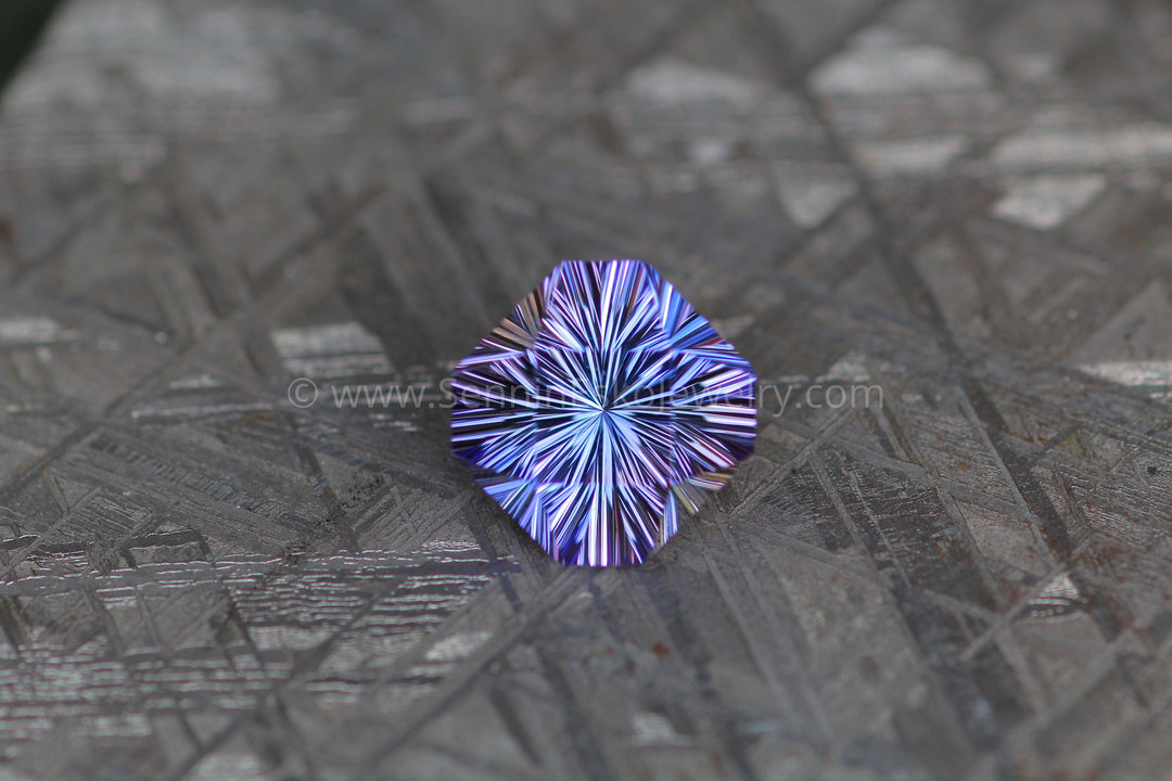 Blue/Purple Tanzanite Octagon - 5.9 carats -10.4x11.5mm - Fantasy Cut Sennin Esko Jewelry Archive Tag, Beads, Blue Tanzanite, Craft Supplies & Tools, Fancy Tanzanite, Fantasy Art, Fantasy Cu Past Hand Cut Gemstones