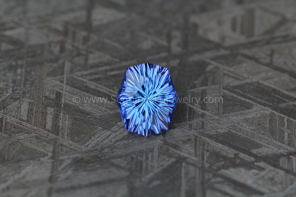 2.8 Carat Blue/Purple Tanzanite Octagon/Cushion - 9.7x8.2mm - Fantasy Cut Sennin Esko Jewelry Archive Tag, Beads, Blue Tanzanite, Craft Supplies & Tools, Fancy Tanzanite, Fantasy Art, Fantasy Cu Past Hand Cut Gemstones
