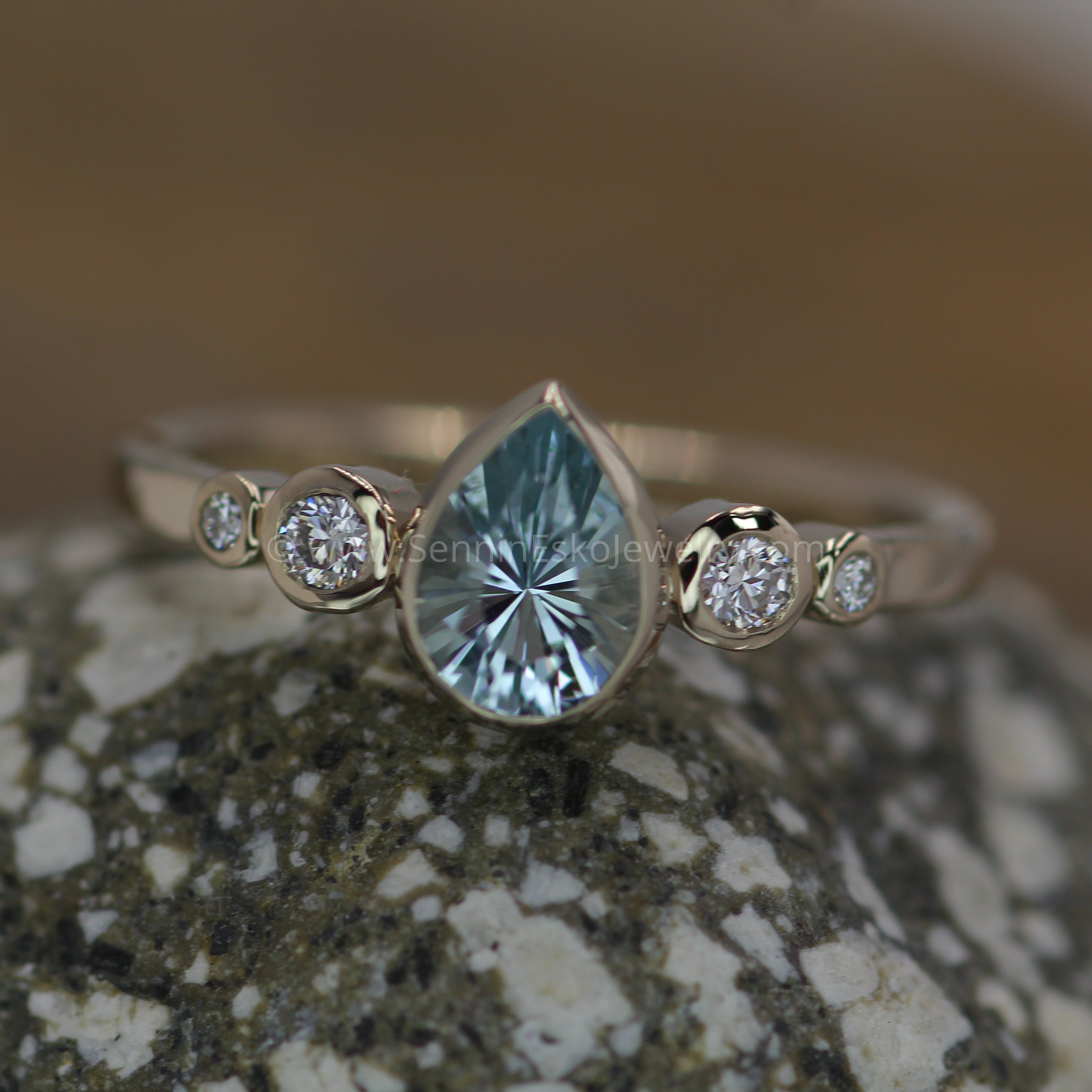 Buy 2.30ct Round Cut Three Stone Round Aquamarine Ring Three Online in India  - Etsy in 2023 | Stone engagement rings, 3 stone engagement rings, Unique  engagement rings