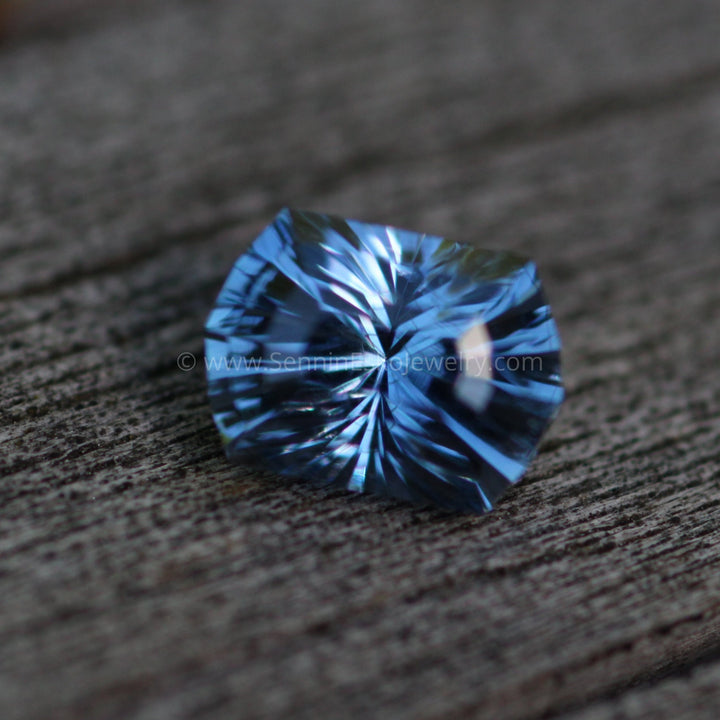 Umba Sapphire 4.01x6.2mm, 0.8 Carats - Fantasy Cut Sapphire - Untreated Tanzanian Sapphire Sennin Esko Jewelry Archive Tag, Beads, Blue Sapphire, Craft Supplies & Tools, Cushion cut Sapphire, Fantasy Cut, Fantas Past Hand Cut Gemstones
