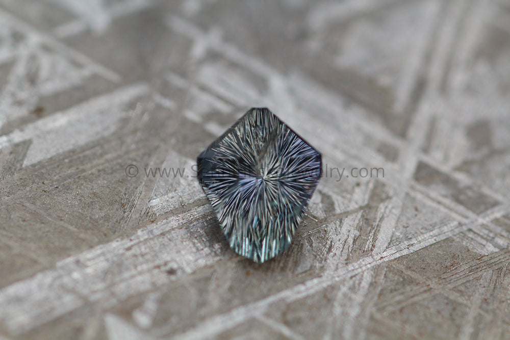 1.4 carat Electric Blue/Purple Umba Sapphire Kite - Color Changing - Fantasy Cut - 7.6x6.1mm Sennin Esko Jewelry Archive Tag, Beads, Blue Sapphire, Craft Supplies & Tools, Cushion Sapphire, Deep Purple Sapphire, E Past Hand Cut Gemstones