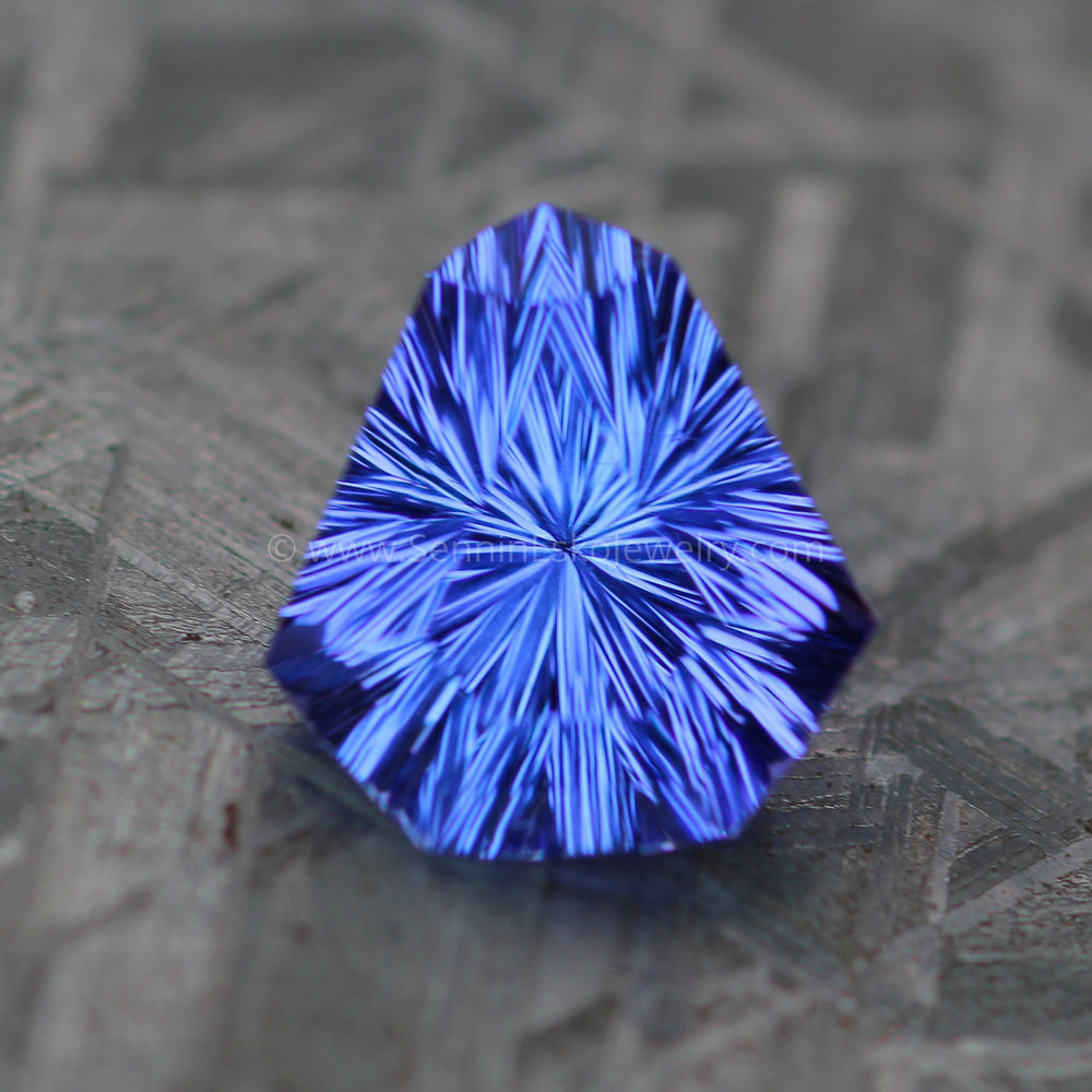 5.77 Carat Blue/Purple Tanzanite Kite - 12.4x11.6mm - Fantasy Cut Sennin Esko Jewelry Archive Tag, Beads, Blue Tanzanite, Craft Supplies & Tools, Fancy Tanzanite, Fantasy Art, Fantasy Cu Past Hand Cut Gemstones