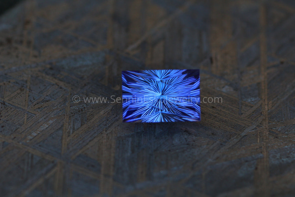 3.4 Carat Unheated Blue/Purple Tanzanite Princess Cut - 9.7x6.3mmmm - Fantasy Cut Sennin Esko Jewelry Archive Tag, Beads, Blue Tanzanite, Craft Supplies & Tools, Fancy Tanzanite, Fantasy Art, Fantasy Cu Past Hand Cut Gemstones