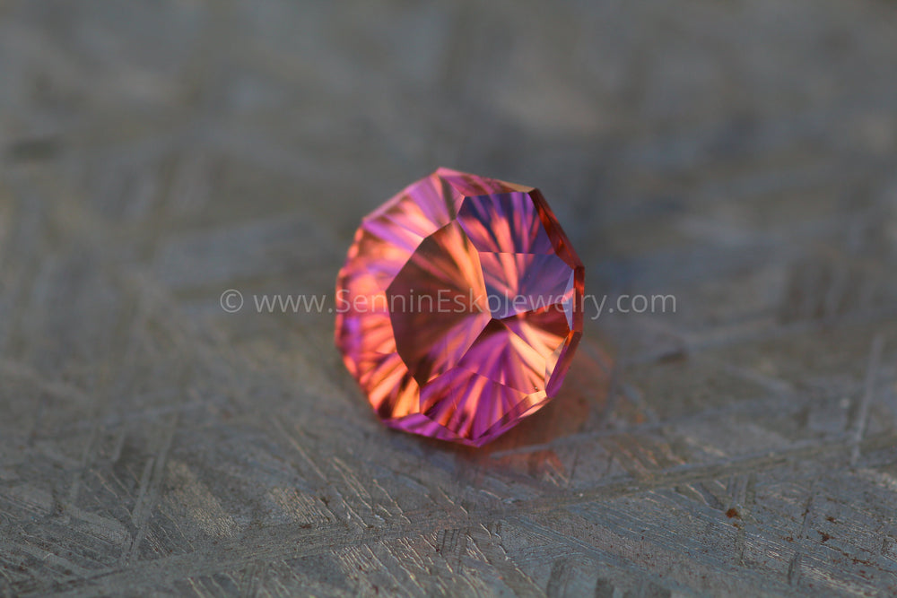 6.4 Pink Tourmaline Decagon - 11.3x11.4mm Fantasy Cut Sennin Esko Jewelry Archive Tag, Beads, Craft Supplies & Tools, Cushion Tourmaline, Fantasy cut, Fantasy Cut Tourm, Fant Past Hand Cut Gemstones