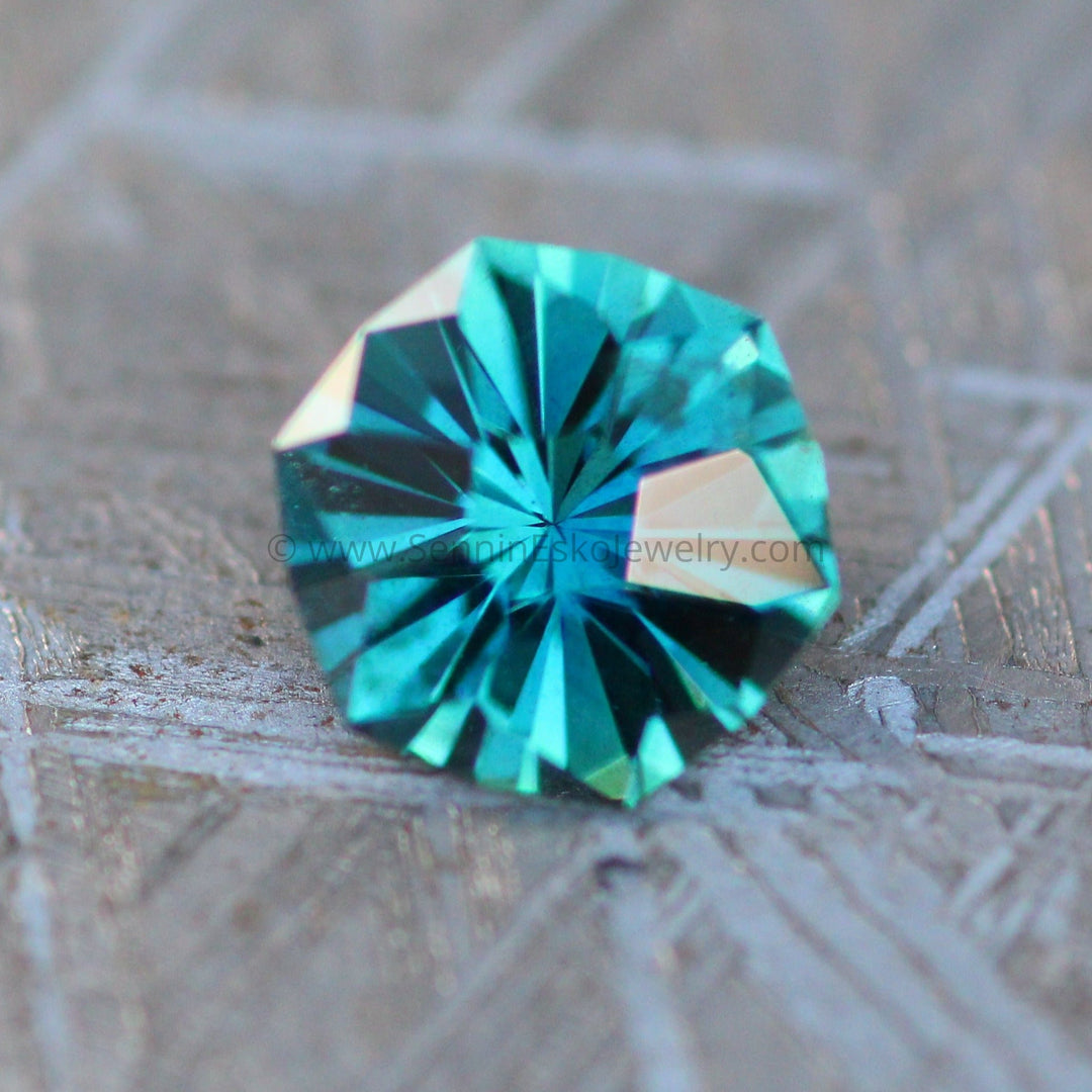 1.1 carat Teal Sapphire Hexagon - Precision Cut - 6.3x5.8mm Sennin Esko Jewelry Archive Tag, Beads, Blue Sapphire, Craft Supplies & Tools, Cushion Sapphire, Fantasy Cut, Fantasy Cu Past Hand Cut Gemstones
