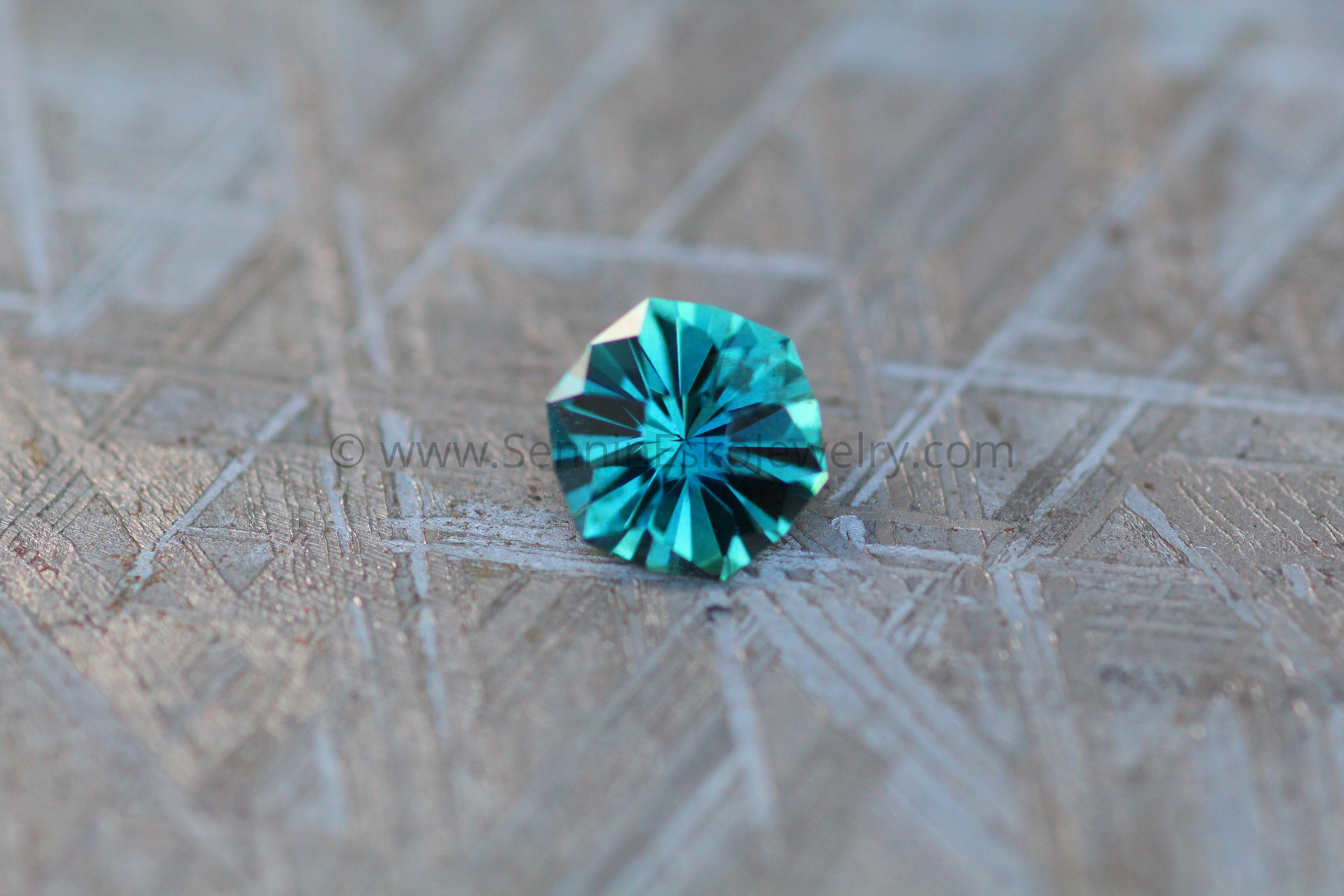 1.1 carat Teal Sapphire Hexagon - Precision Cut - 6.3x5.8mm