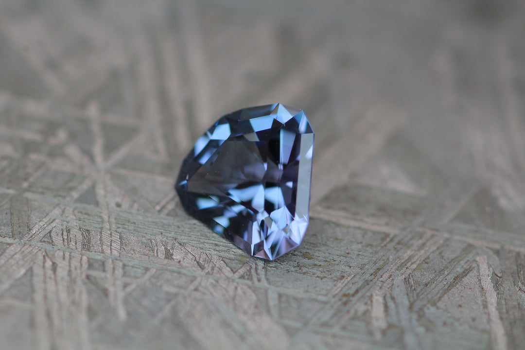 Blue/Lilac Spinel Shield 0.97 Carats Shield cut -  6.7x6.7mm Sennin Esko Jewelry Beads, Blue Sapphire, Craft Supplies & Tools, Fantasy Cut, Fantasy Cut Sapphire, Fantasy Spinel, Gem Artisan Gems
