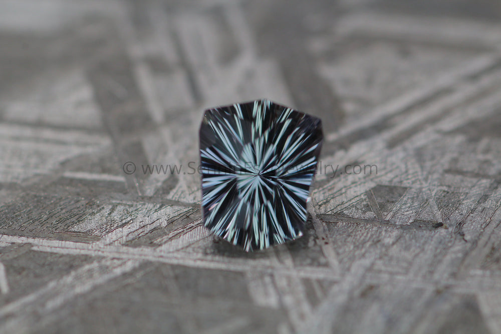 1.14 Carat Gray/Lilac Sapphire Shield - Umba Sapphire - Fantasy Cut, 6.7x5.5mm Sennin Esko Jewelry Archive Tag, Beads, Blue Sapphire, Craft Supplies & Tools, Fantasy Cut, Fantasy Cut Sapphire, Gems & Past Hand Cut Gemstones