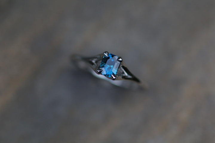 Custom Listing for Jerome - Blue Sapphire Prong Set Ring in Platinum Sennin Esko Jewelry  Custom Listing