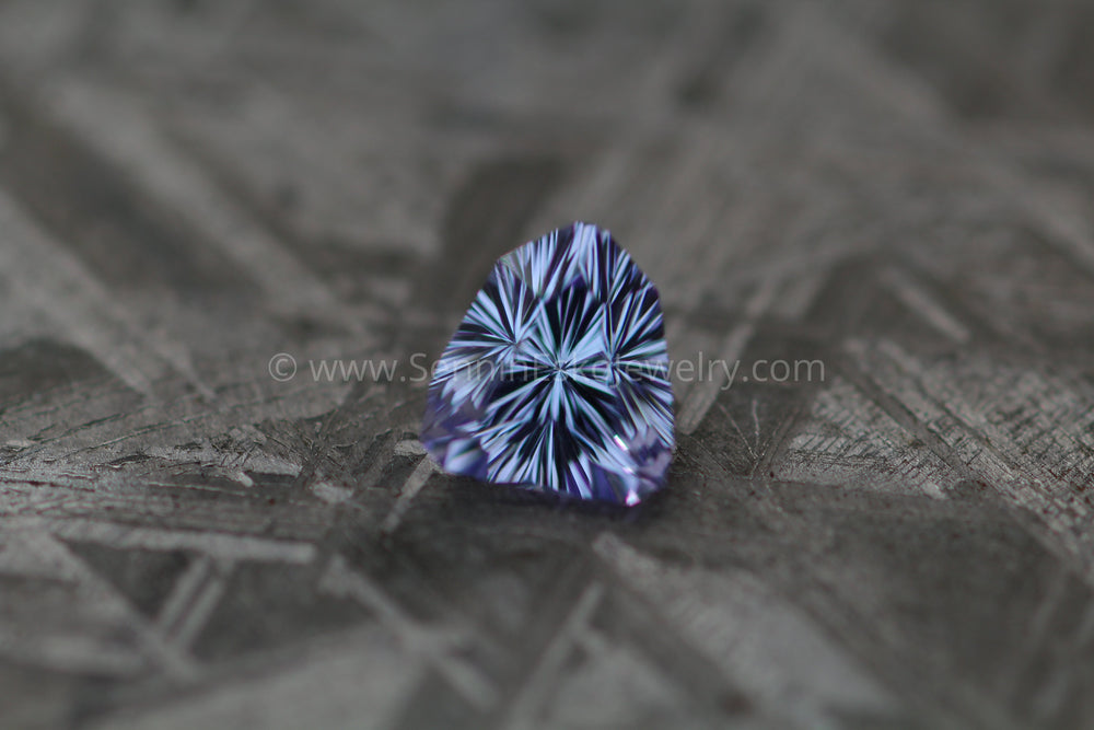 Periwinkle Tanzanite Shield - 0.86 carats -6.3x5.8mm - Fantasy Cut Sennin Esko Jewelry Archive Tag, Beads, Blue Tanzanite, Craft Supplies & Tools, Fancy Tanzanite, Fantasy Art, Fantasy Cu Past Hand Cut Gemstones