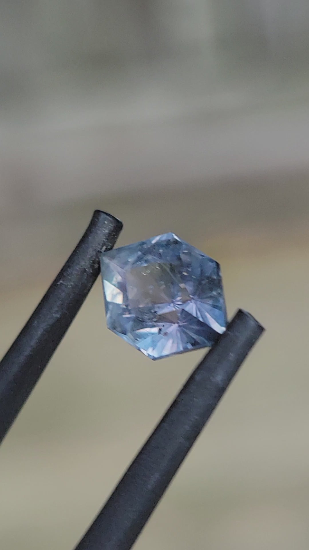 Color Changing Montana Sapphire 2.5 carat Hexagon -  Precision Cut, 9.7x6.2mm