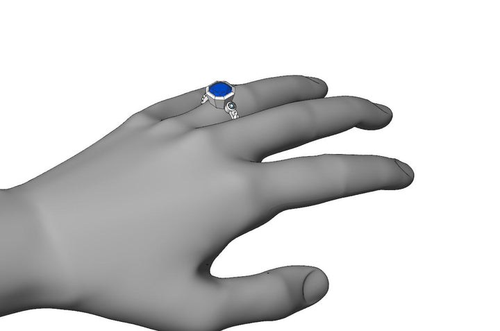 Custom Listing - Tanzanite & Aquamarine Silver Ring Sennin Esko Jewelry  Custom Listing