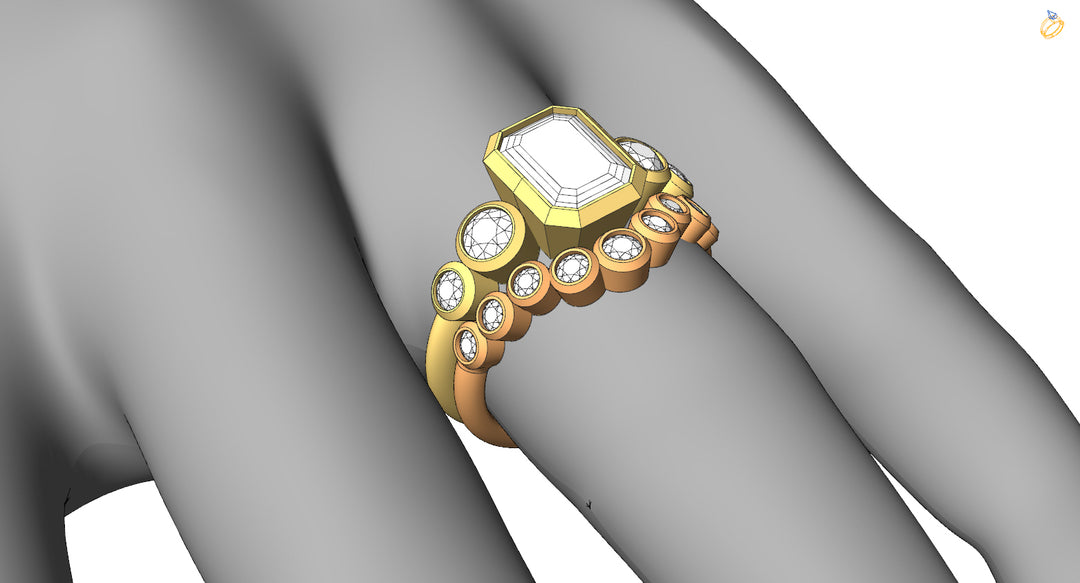 Custom Listing - Moissanite Accent Ring for previous order Sennin Esko Jewelry  Private Listings