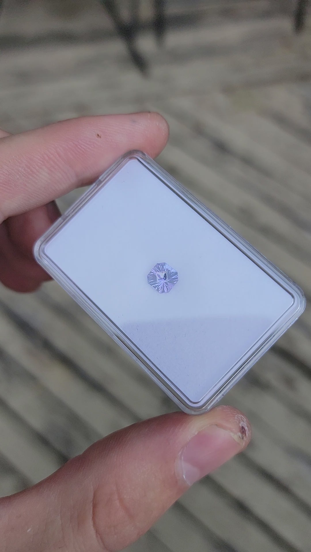 Blue/Purple Tanzanite Square Octagon - 1.34 carats -6.4x7.2mm - Fantasy Cut