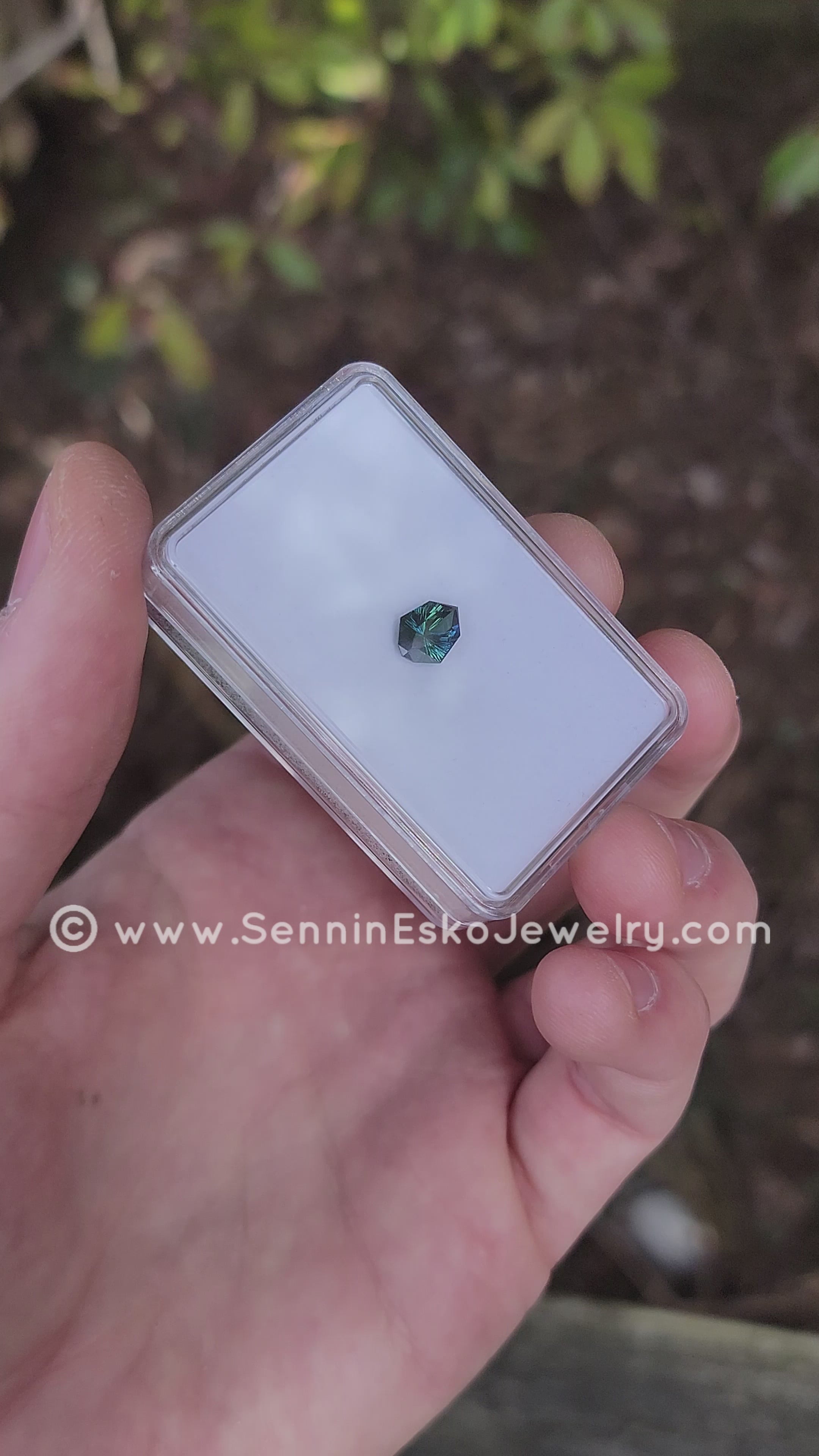 1.76 Carat Deep Neon Blue/Green Sapphire Kite - 8.8x6.7mm