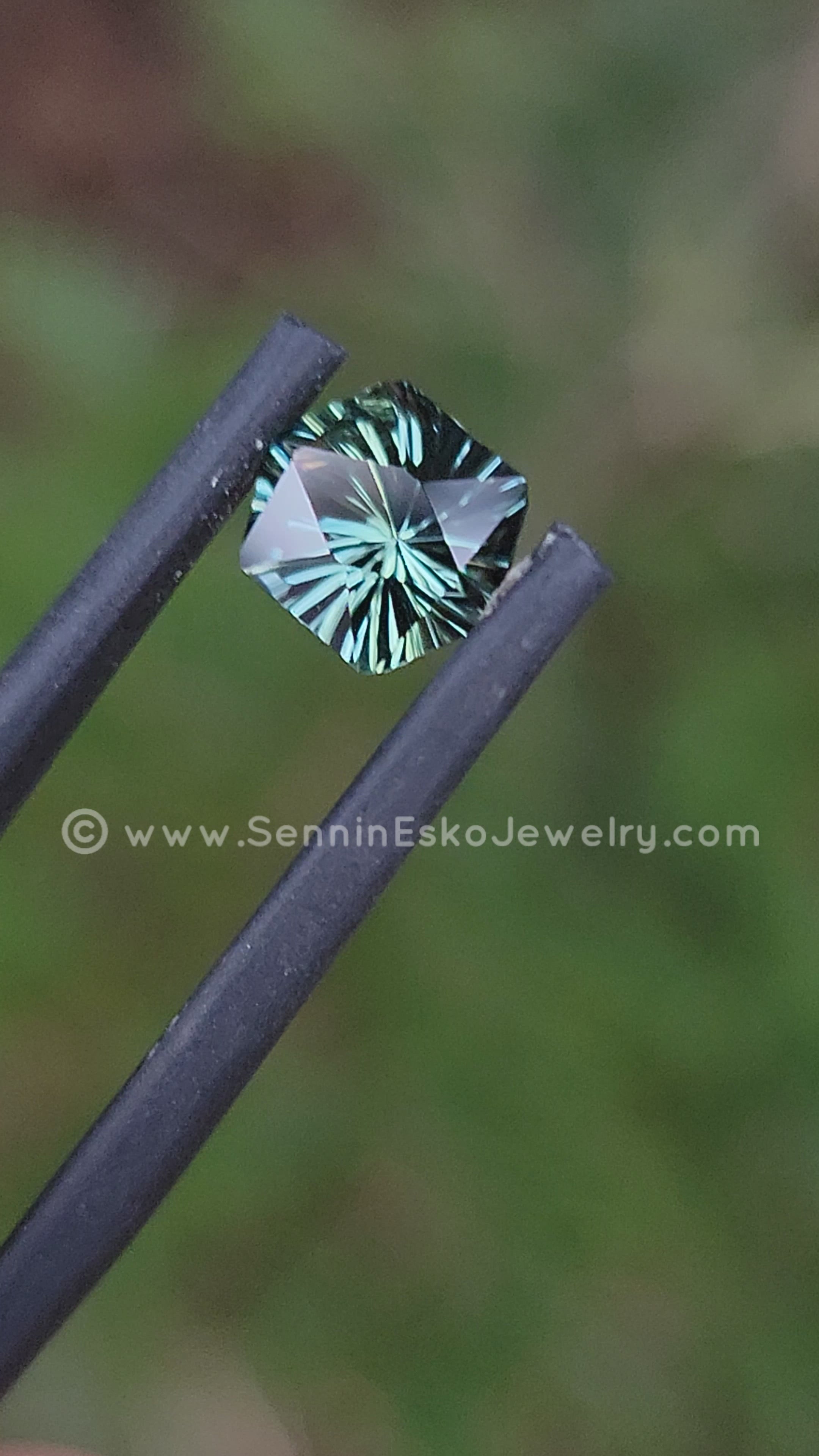 1.24ct Blue/Green & Yellow Parti Kenyan Sapphire Hexagon - Fantasy