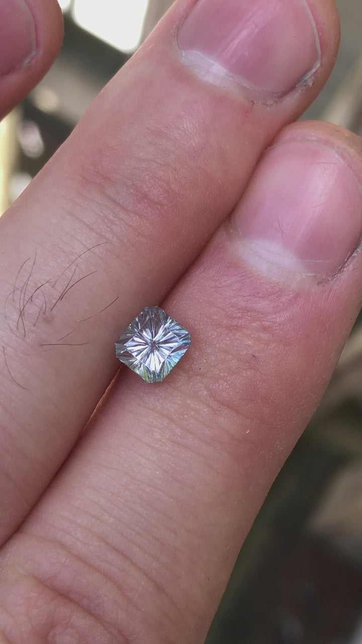 Montana Sapphire 5.7x5.4mm, 1.5 Carats - Inverted Fantasy Carved