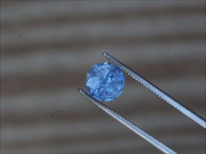 8mm Umba Blue Sapphire Hand Cut Gemstone - Untreated Blue Sapphire - Precision Cut Sapphire - Tanzanian Sapphire - Precision Cut Gemstone
