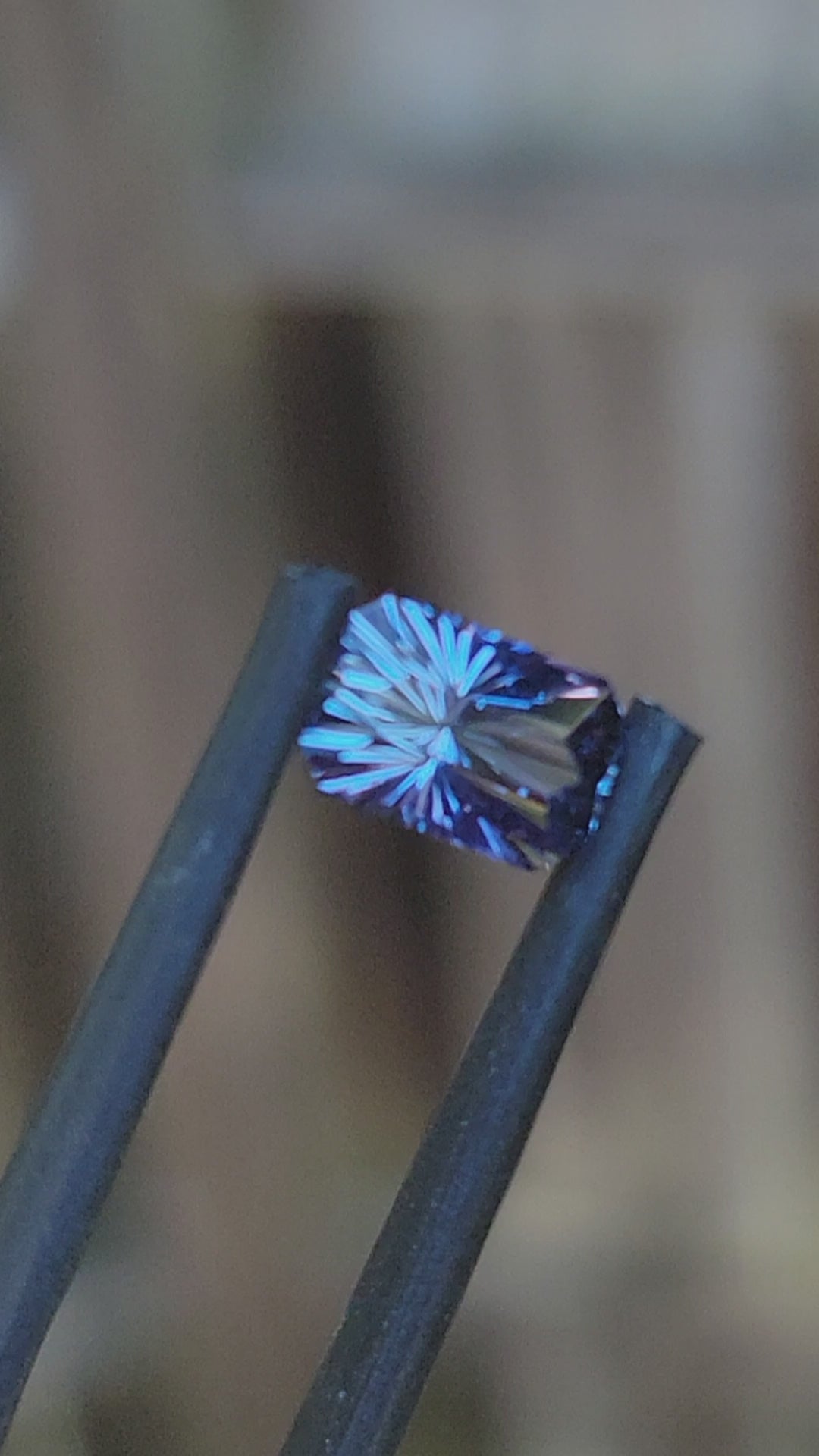 1.2 carat Bluish Violet Umba Sapphire Octagon - Fantasy Cut, 7.3x4.8mm